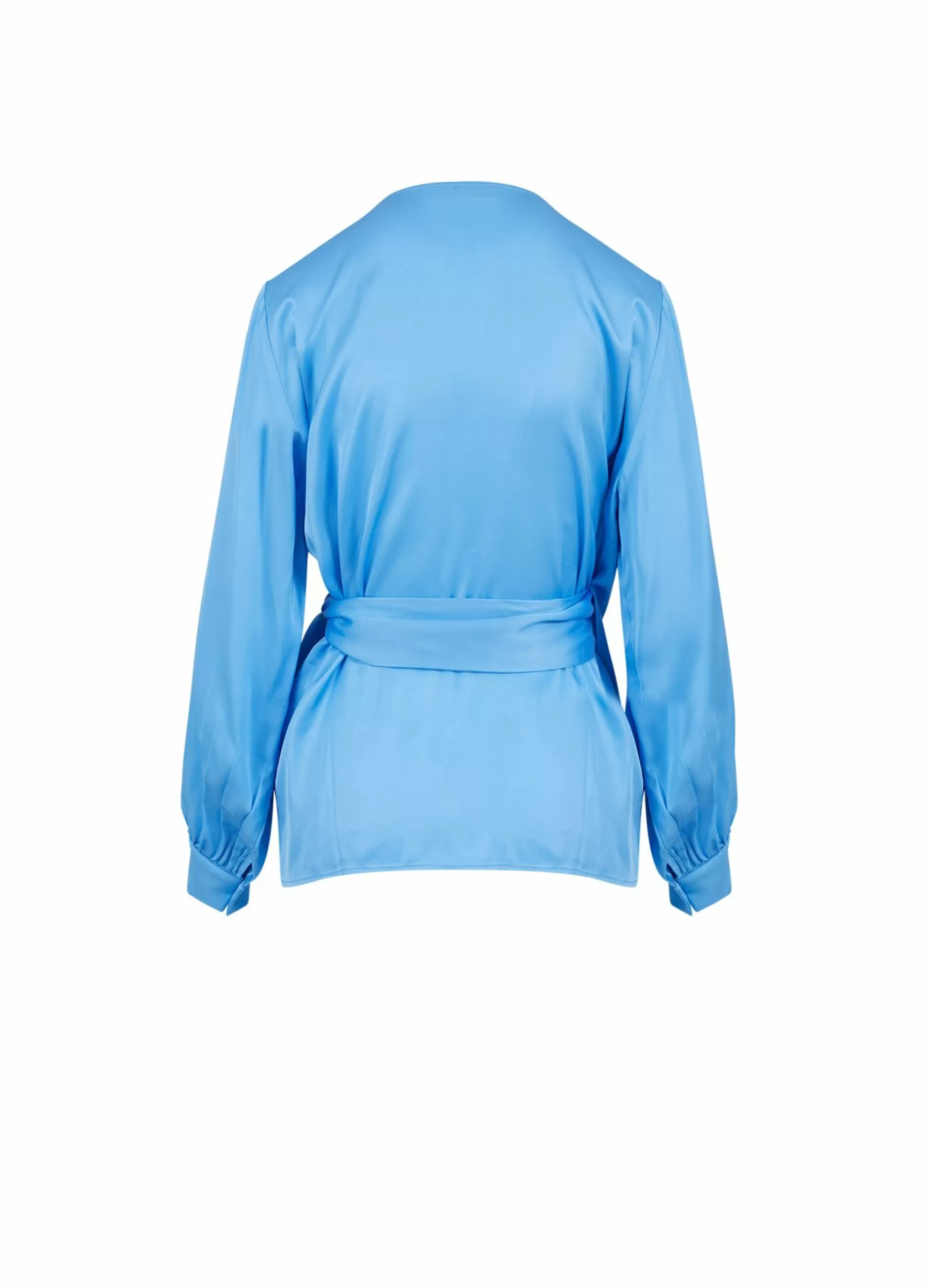 Coster Copenhagen Blouse W. Wrap Effect Sporty Blue Cheap