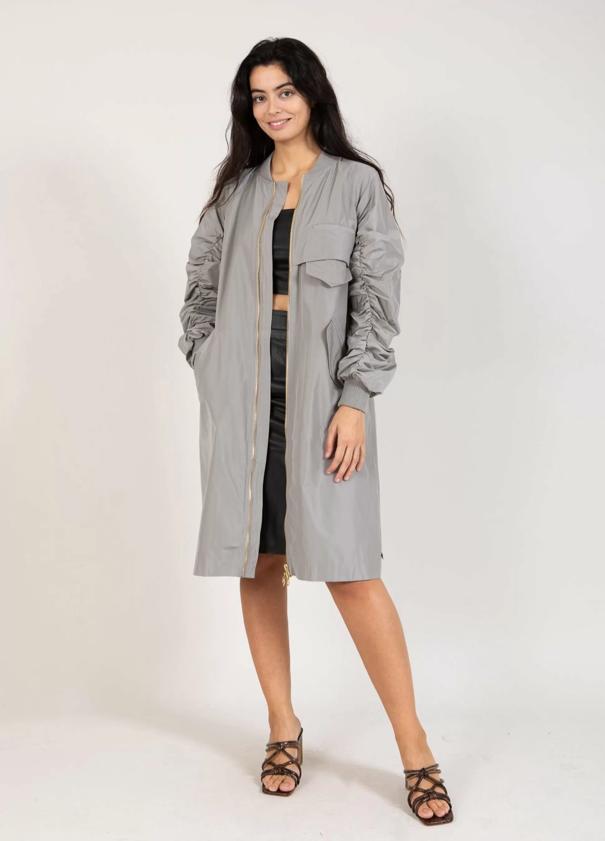 Coster Copenhagen Bomber Jacket Grey Cheap