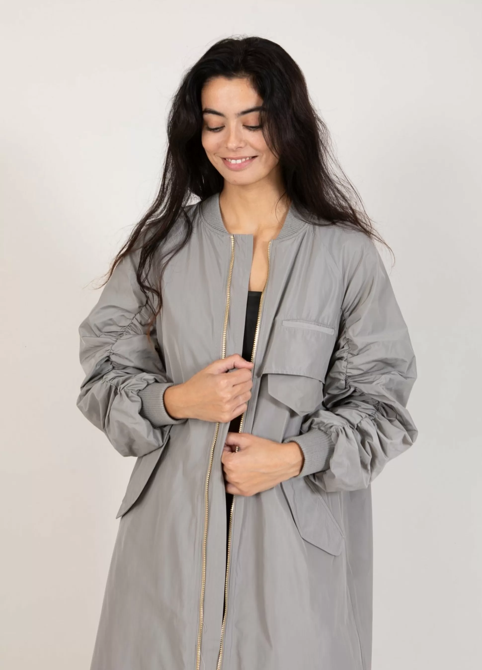 Coster Copenhagen Bomber Jacket Grey Cheap