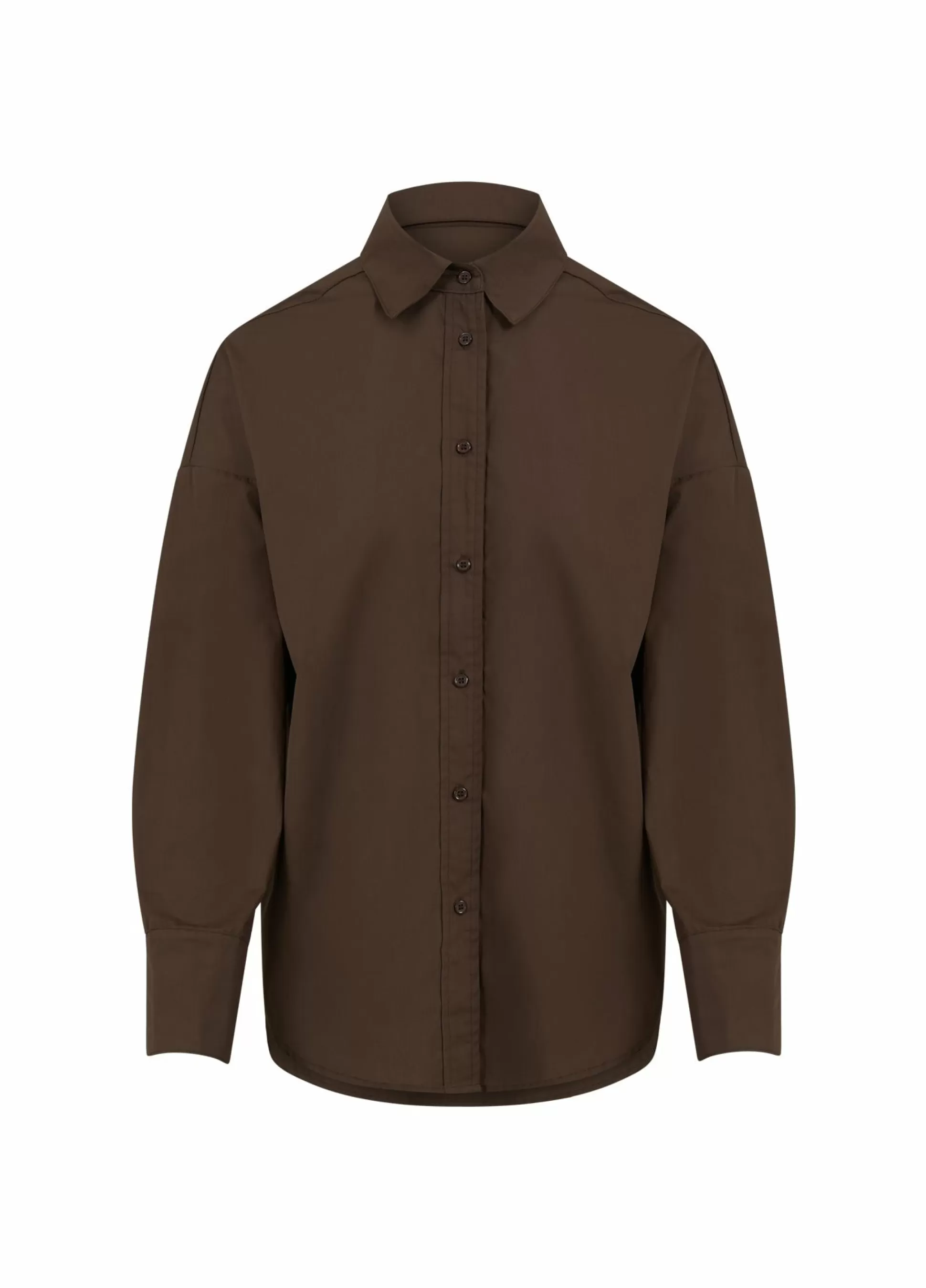 Coster Copenhagen Cc Heart Harper Oversized Cotton Shirt Coffee Cheap