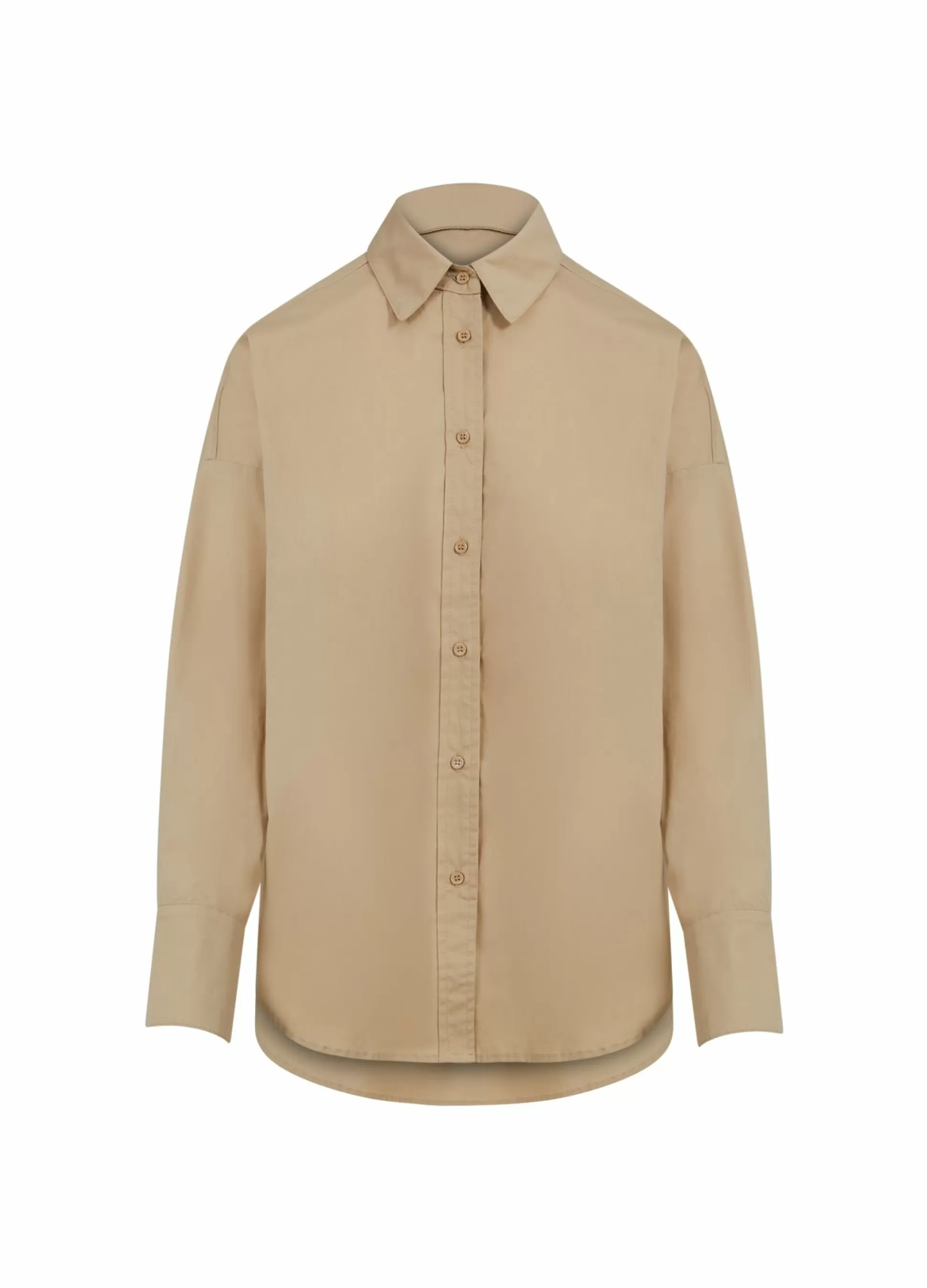 Coster Copenhagen Cc Heart Harper Oversized Cotton Shirt Sand Sale