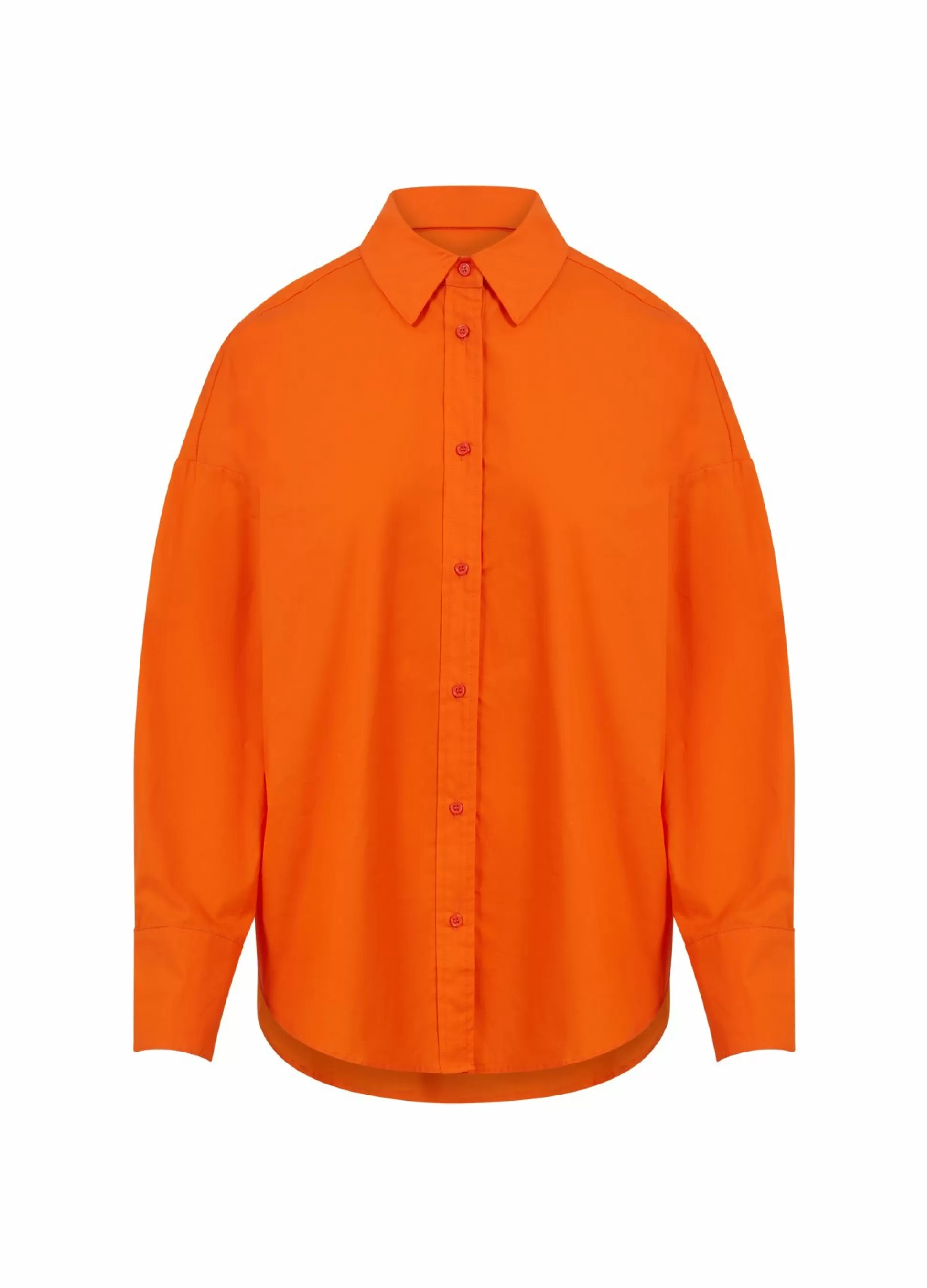 Coster Copenhagen Cc Heart Harper Oversized Cotton Shirt Orange -701 Hot