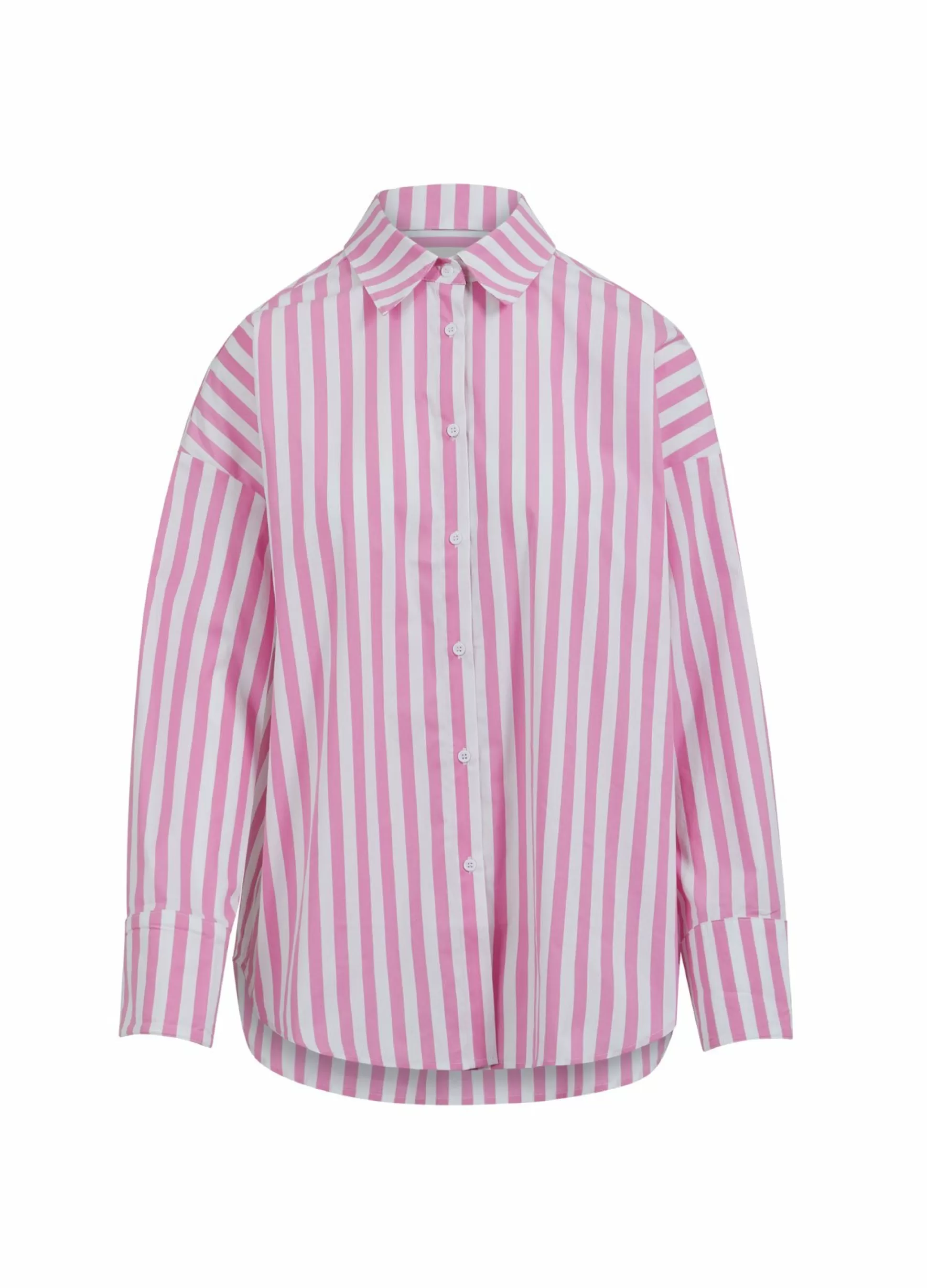 Coster Copenhagen Cc Heart Harper Oversized Shirt W. Stripes Pink Stripes Cheap