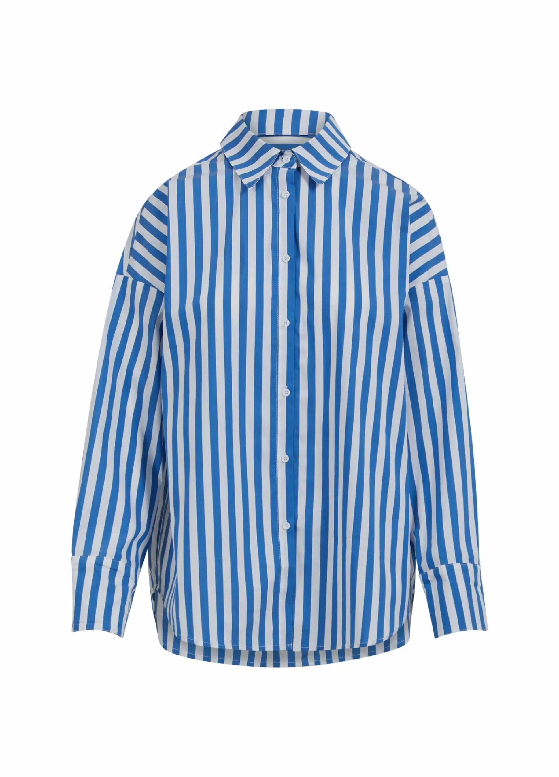 Coster Copenhagen Cc Heart Harper Oversized Shirt W. Stripes Blue Stripes Outlet