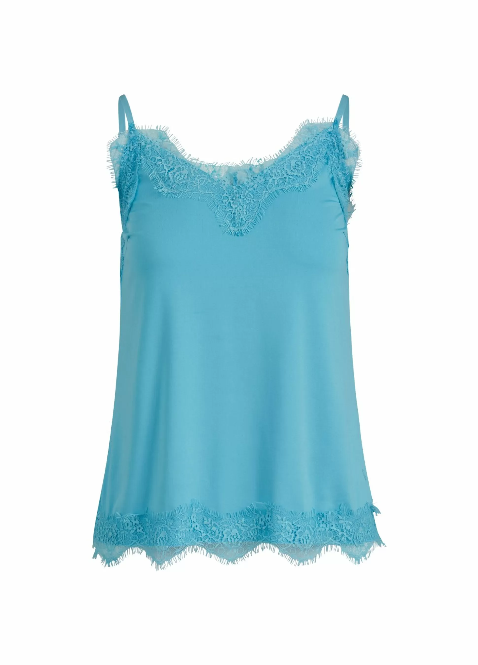 Coster Copenhagen Cc Heart Lace Top Blue Lagune Store