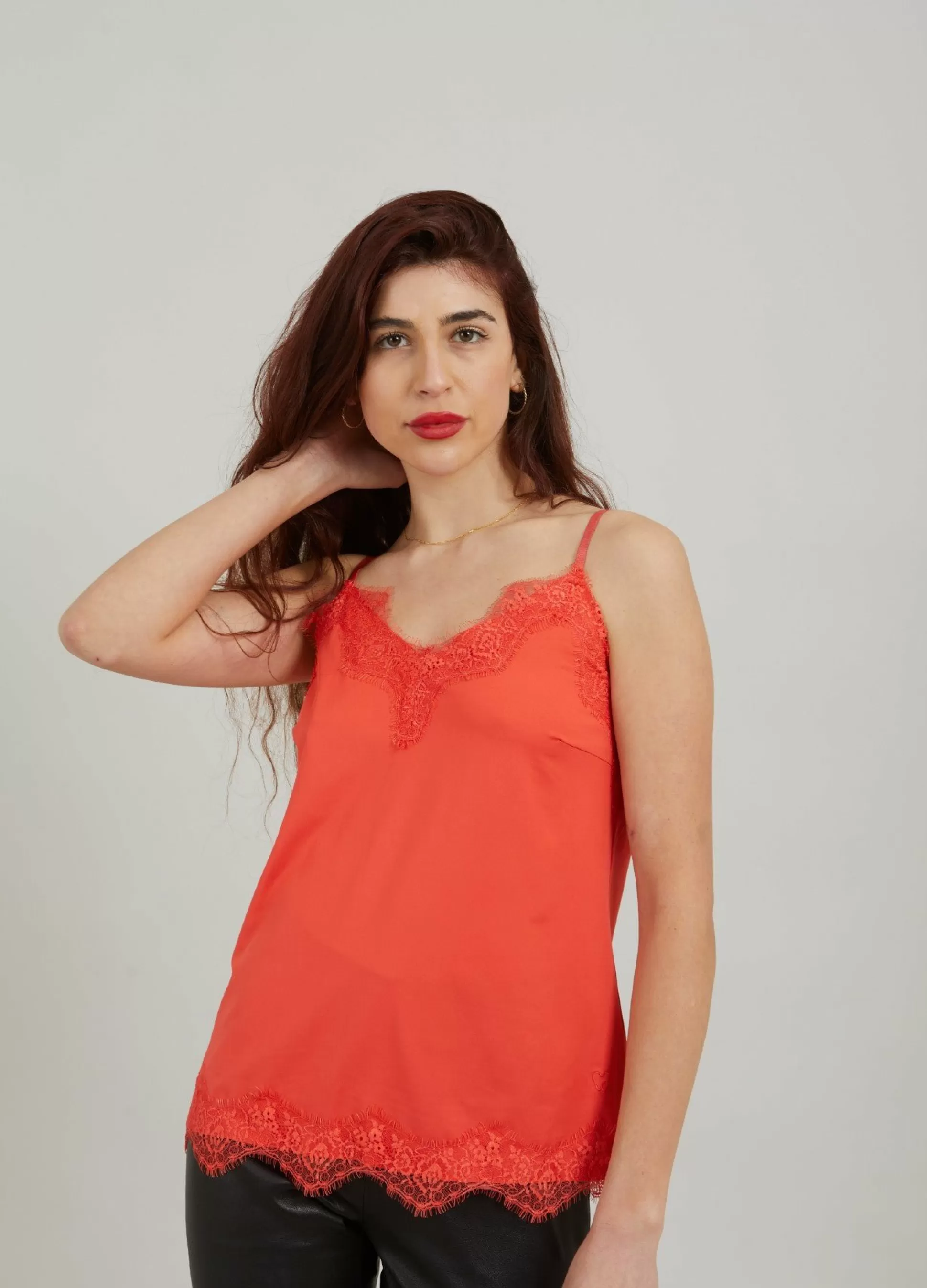 Coster Copenhagen Cc Heart Lace Top Red Lips Shop