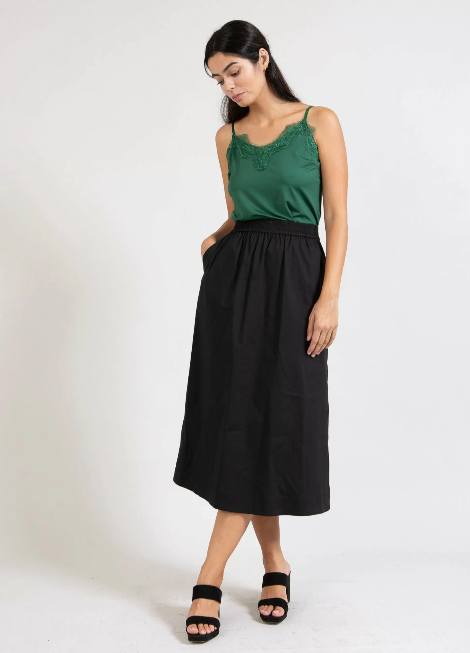 Coster Copenhagen Cc Heart Lace Top Dark Green Clearance
