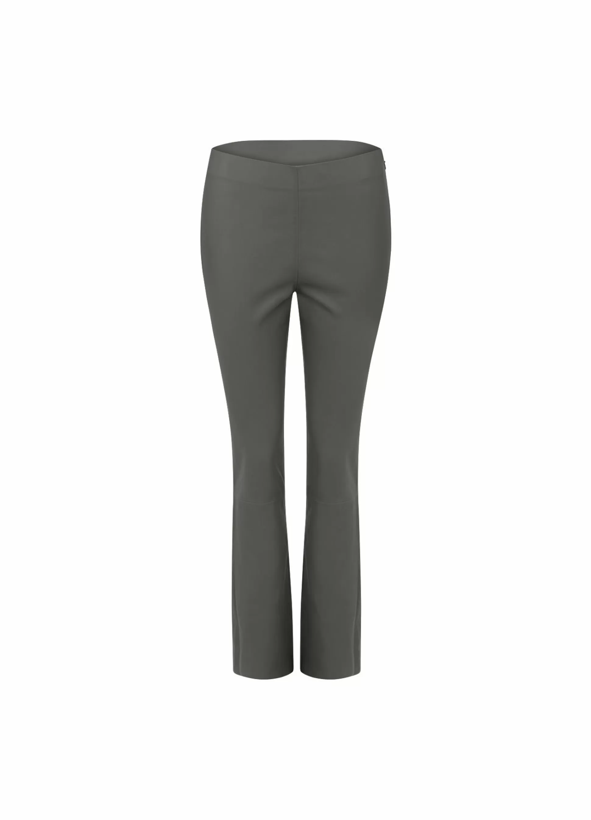 Coster Copenhagen Cc Heart Leather Leggings In Ankle Length Grey Mud Store