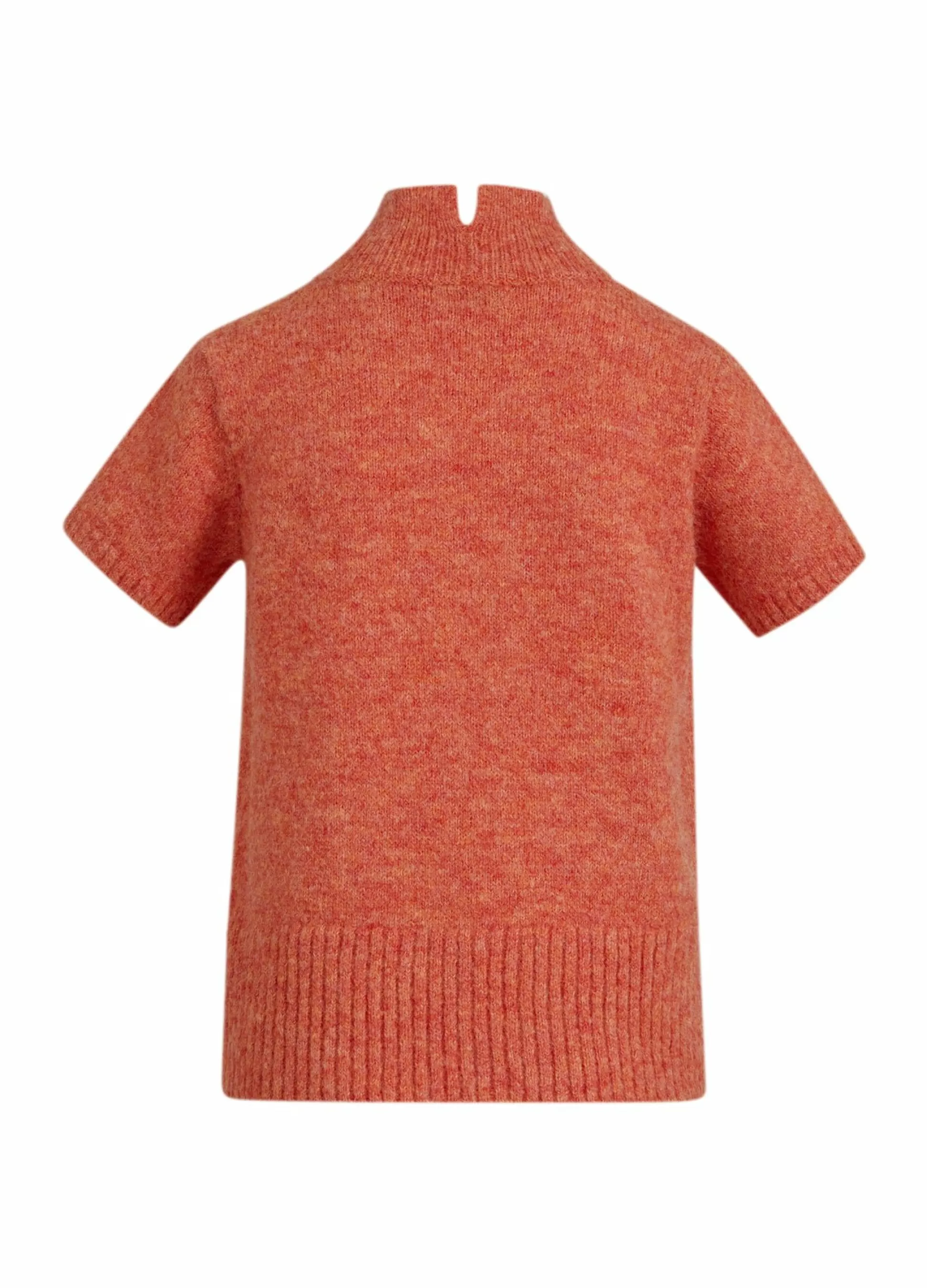 Coster Copenhagen Cc Heart Short Sleeve Alpaca Top Orange Melange Cheap