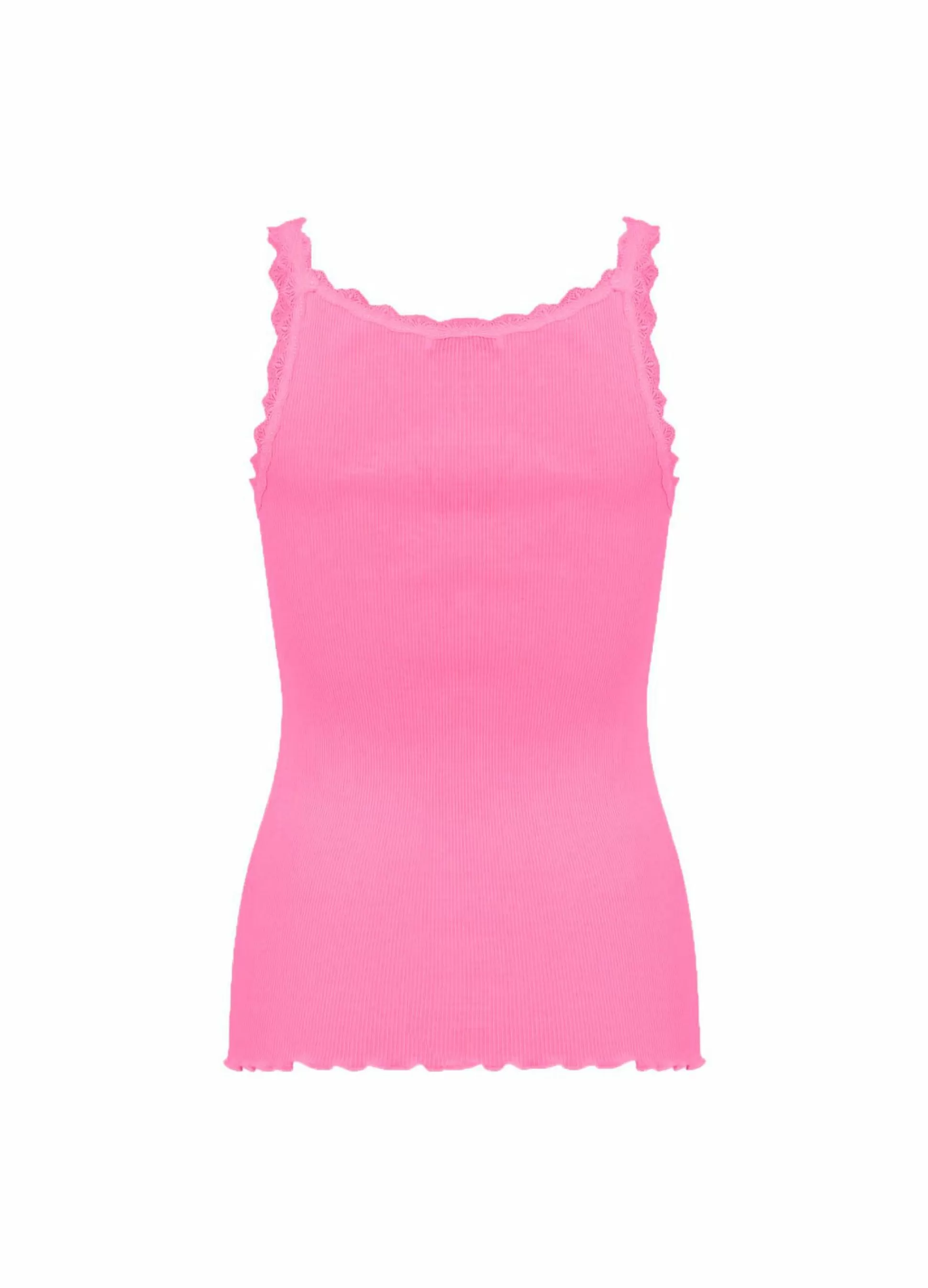 Coster Copenhagen Cc Heart Silk Camisole With Lace Candyfloss Cheap