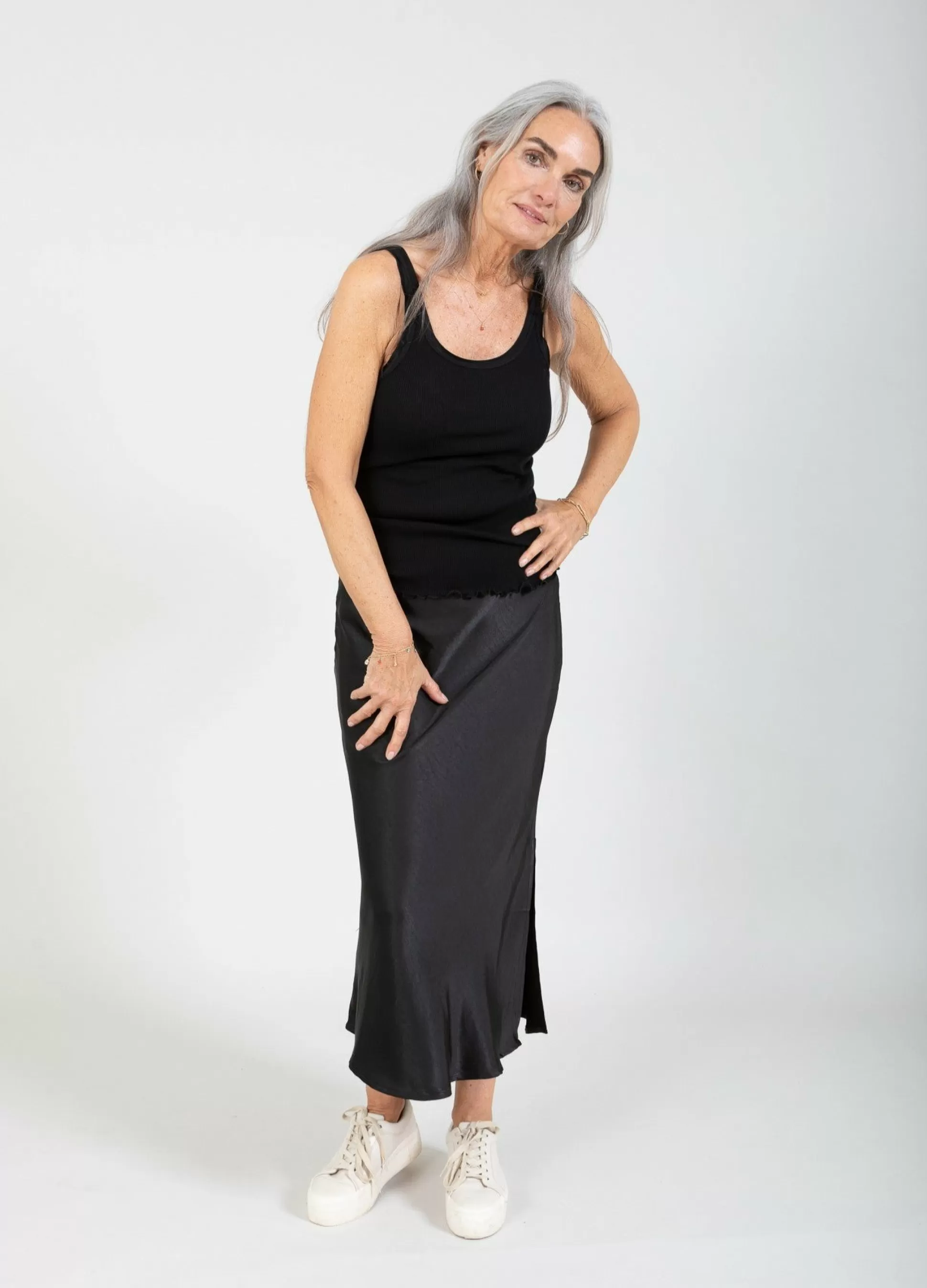 Coster Copenhagen Cc Heart Silk Strappy Top Black Flash Sale