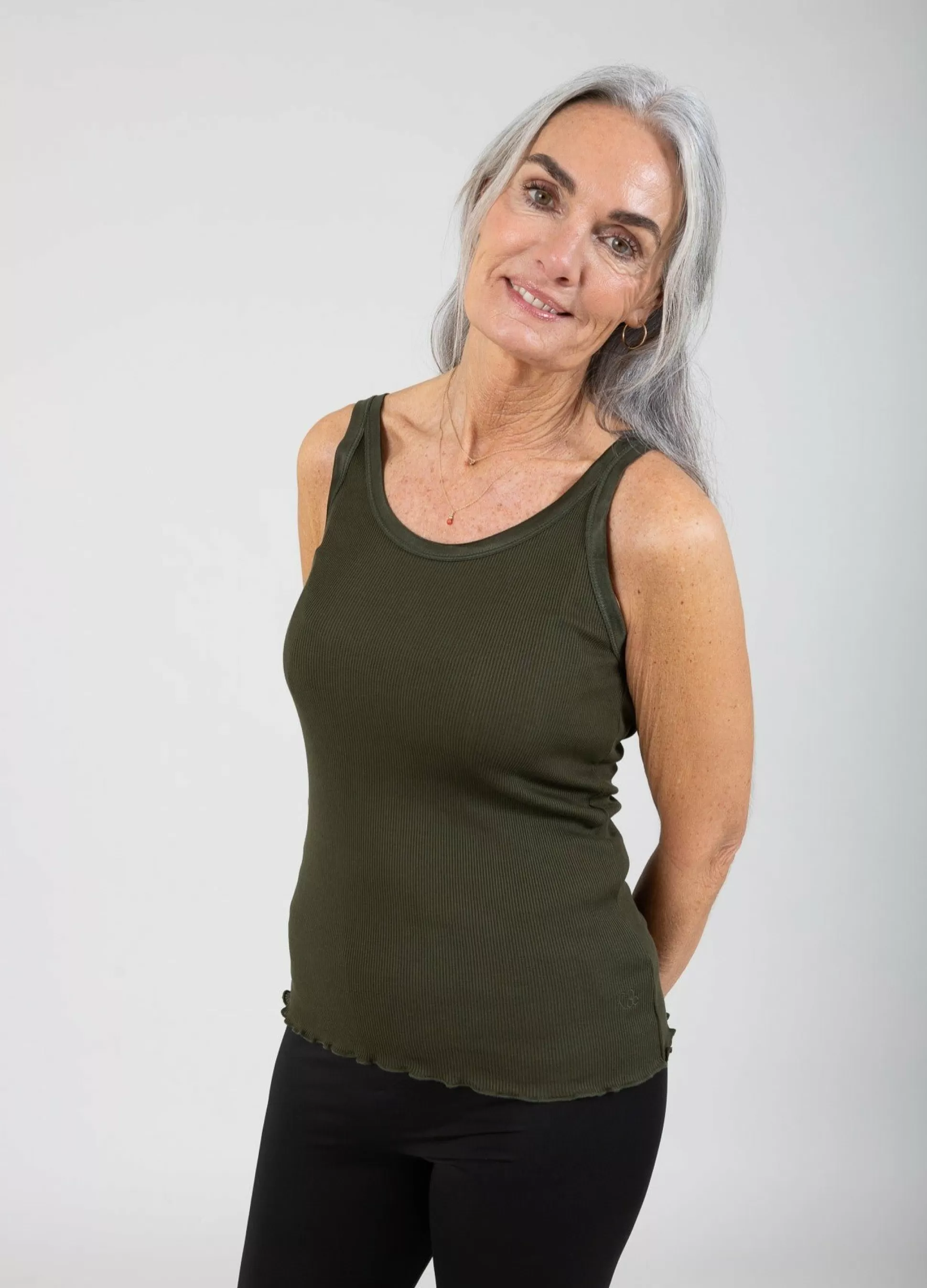 Coster Copenhagen Cc Heart Silk Strappy Top Hunter Green Discount