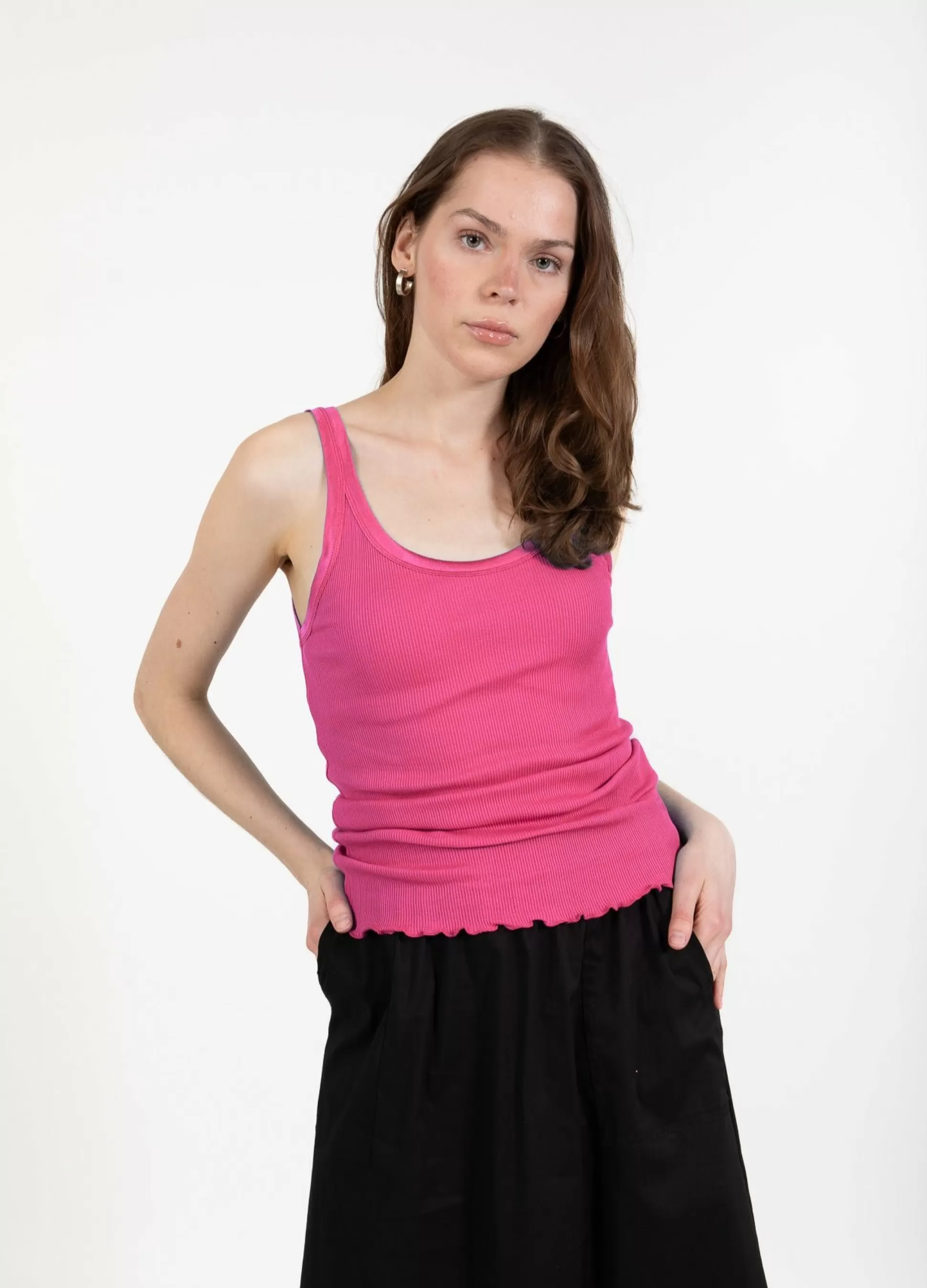 Coster Copenhagen Cc Heart Silk Strappy Top Berry New