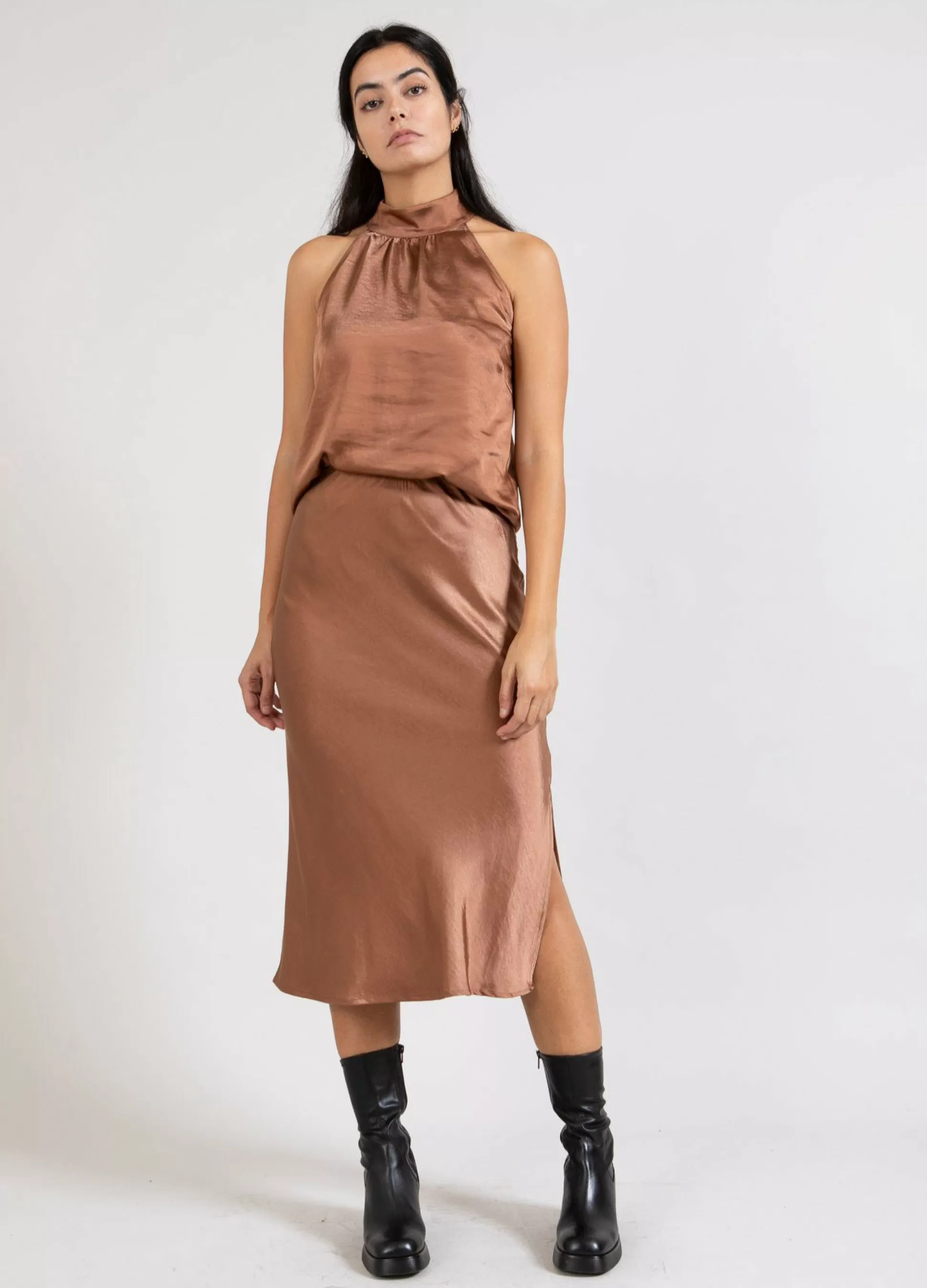 Coster Copenhagen Cc Heart Skyler Top Metallic Brown Cheap