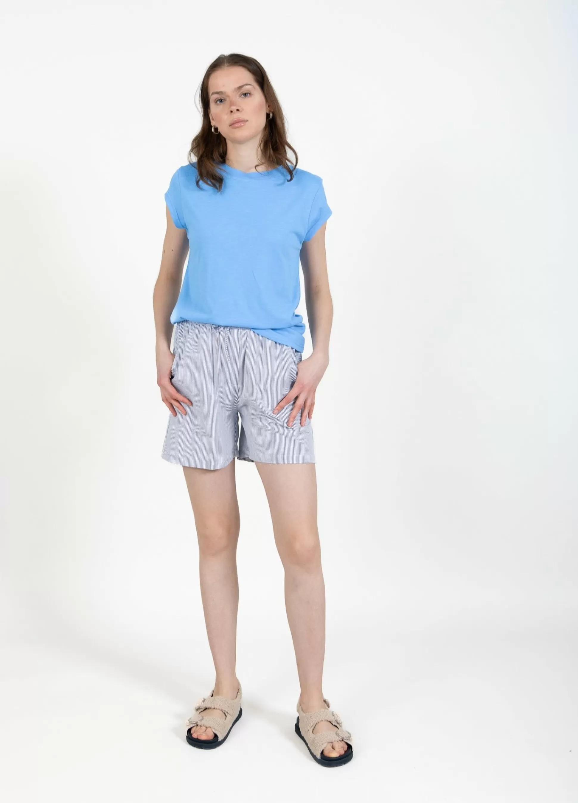 Coster Copenhagen Cc Heart T-Shirt Bright Sky Blue Store