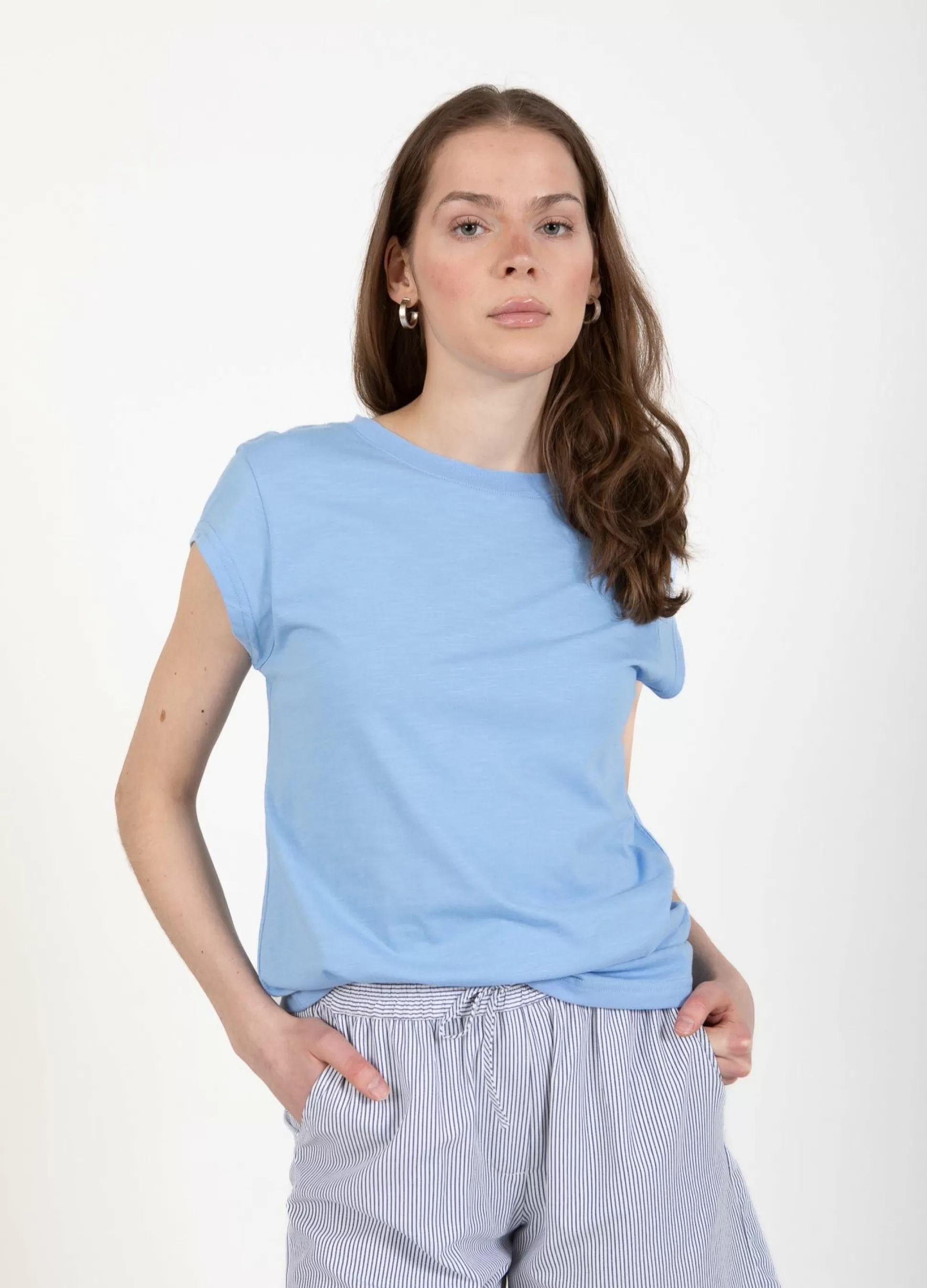 Coster Copenhagen Cc Heart T-Shirt Powder Blue Shop