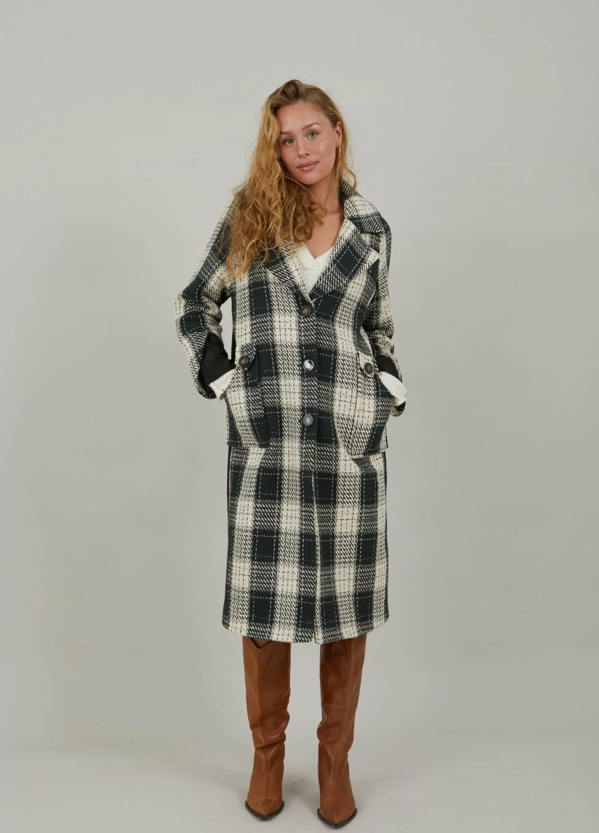 Coster Copenhagen Check Mix Coat Flash Sale