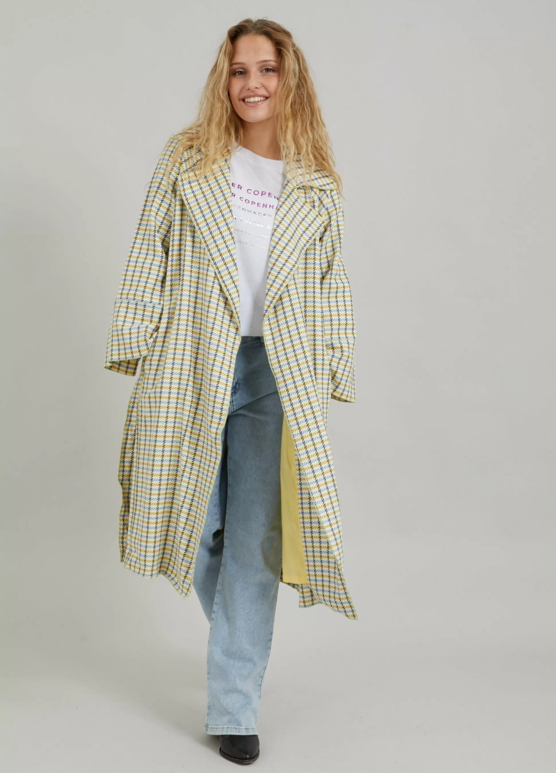 Coster Copenhagen Coat W. Checkered Pattern Online