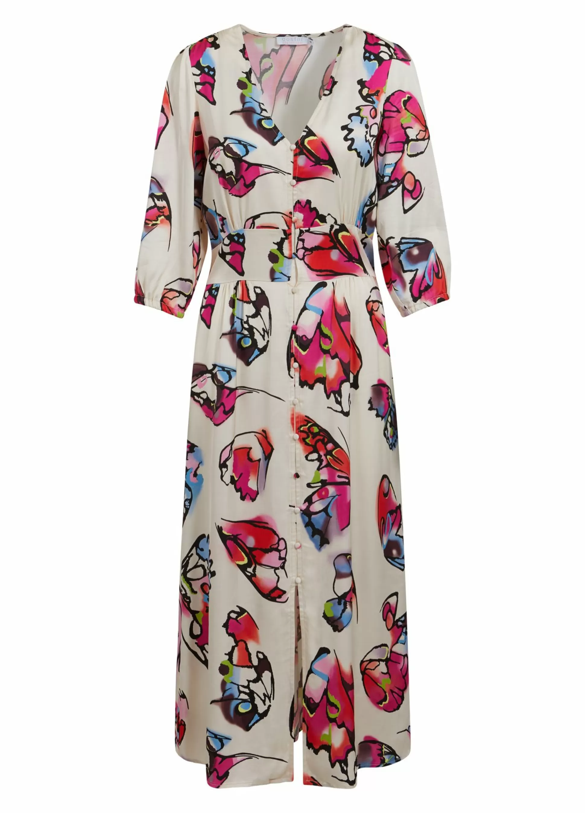 Coster Copenhagen Dress W. Buttons And Butterfly Print Store
