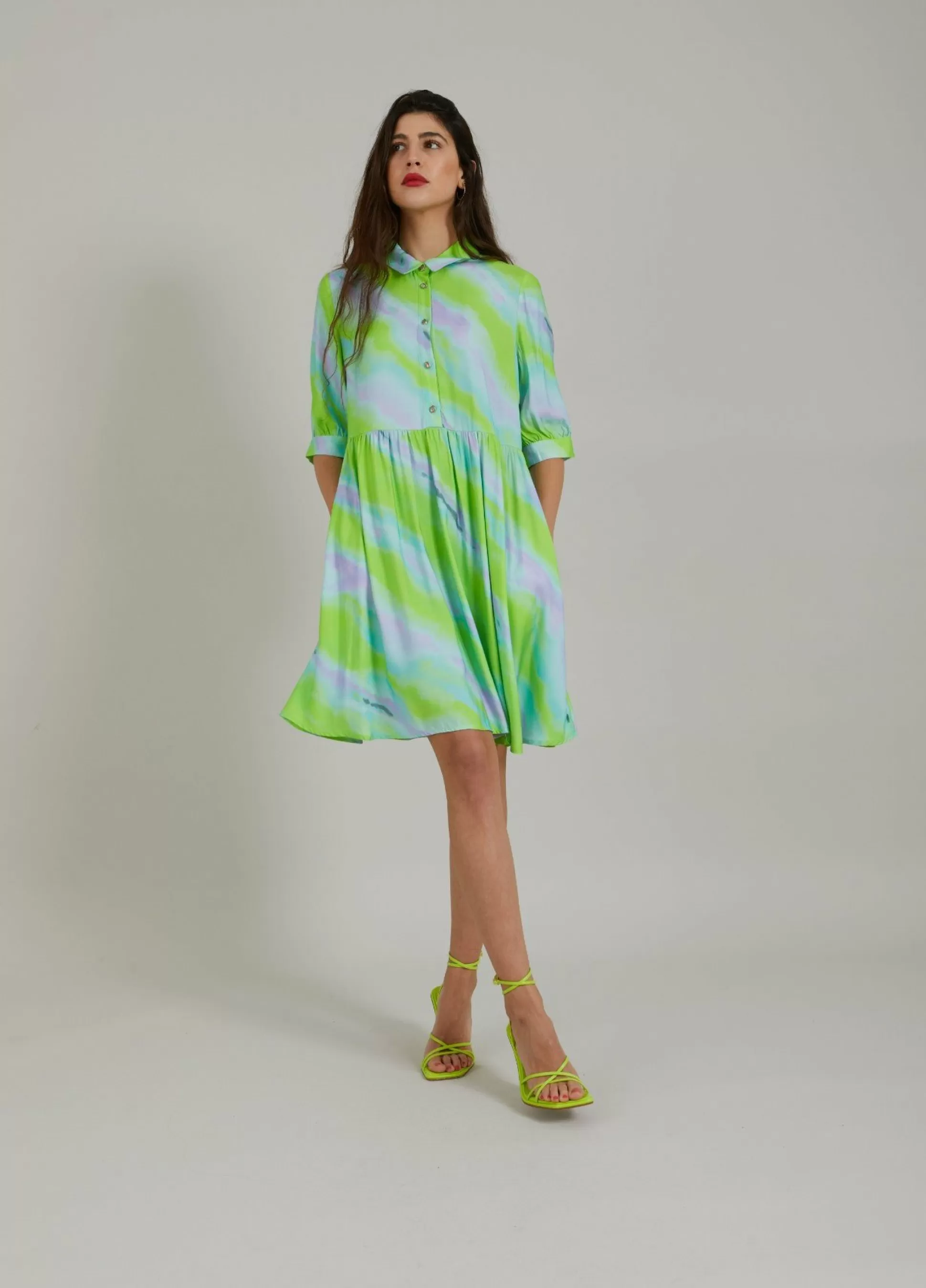 Coster Copenhagen Dress W. Faded Stripe Print Cheap