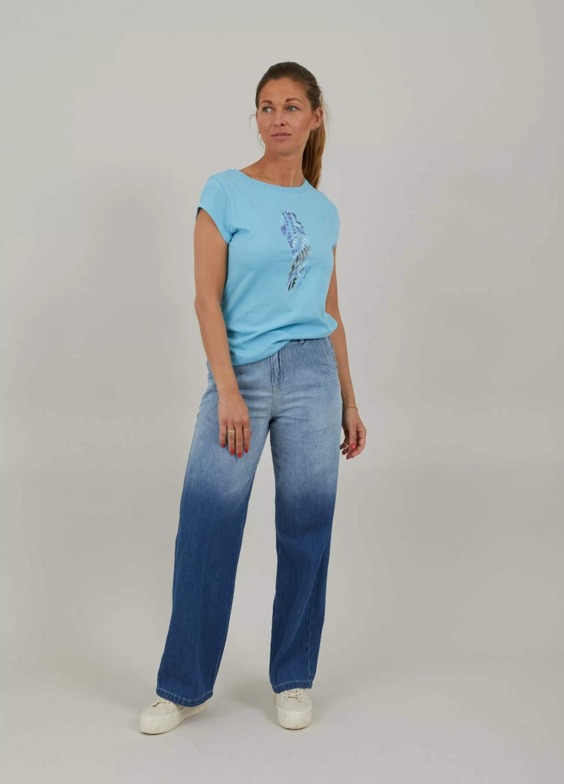 Coster Copenhagen Flow Wing Tee Coastal Blue Online