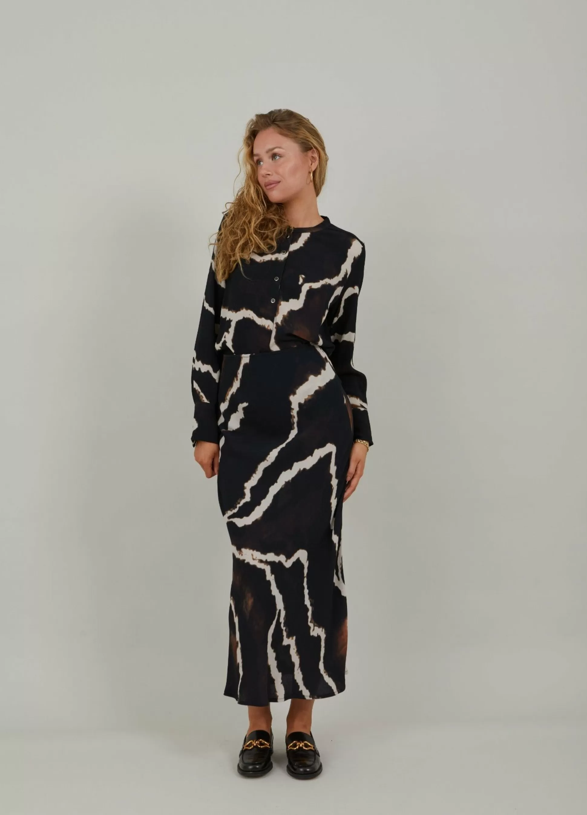 Coster Copenhagen Long Skirt In Night Clouds Print Hot