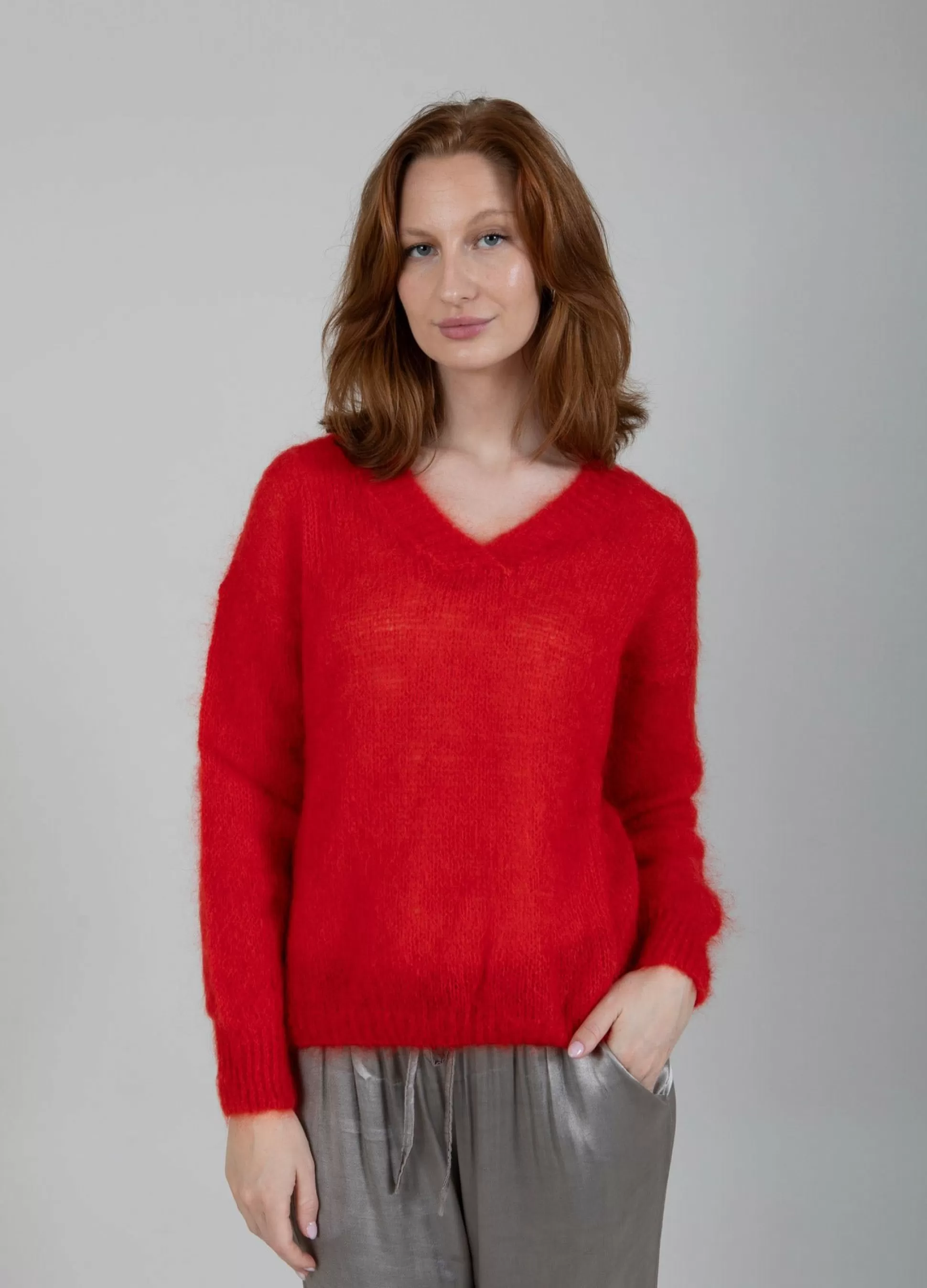 Coster Copenhagen Mohair V-Neck Red Sale
