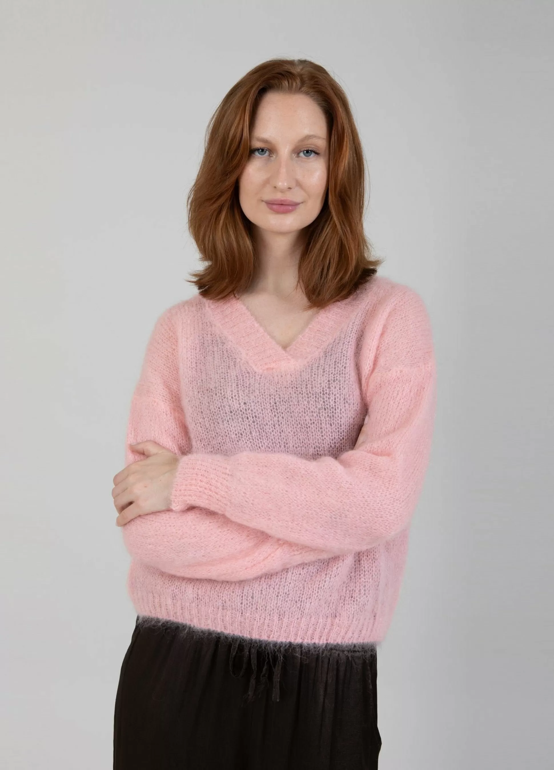 Coster Copenhagen Mohair V-Neck Light Rose Shop