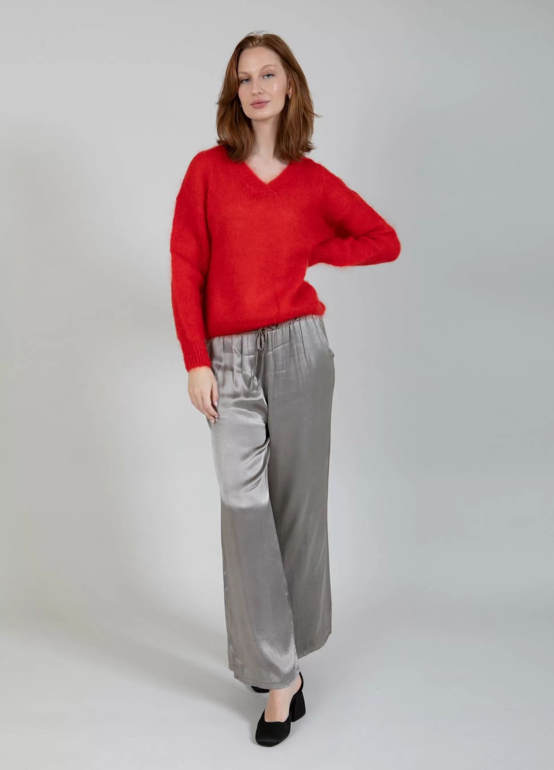 Coster Copenhagen Mohair V-Neck Red Sale