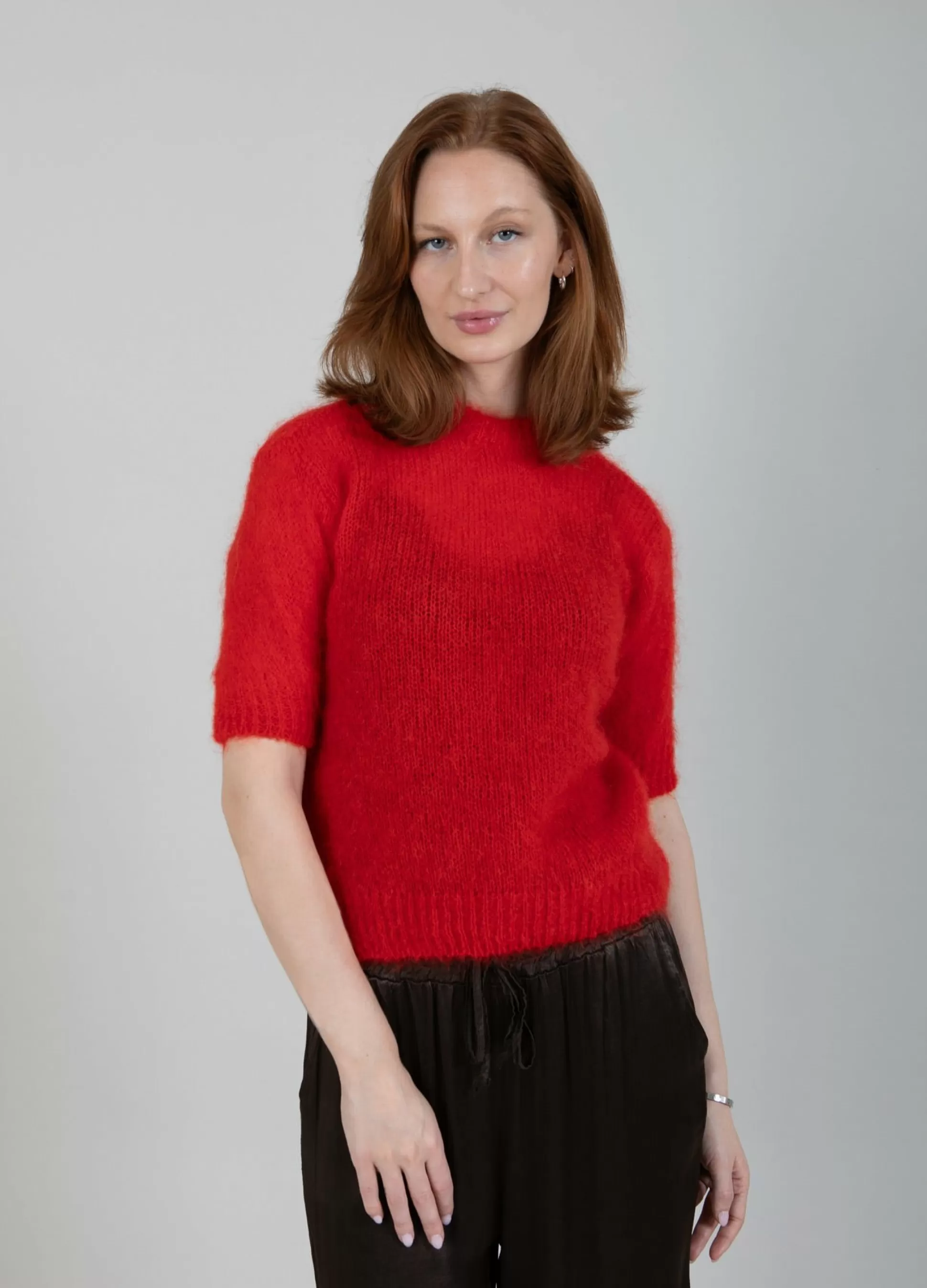 Coster Copenhagen Mohair With Short Sleeves Red New