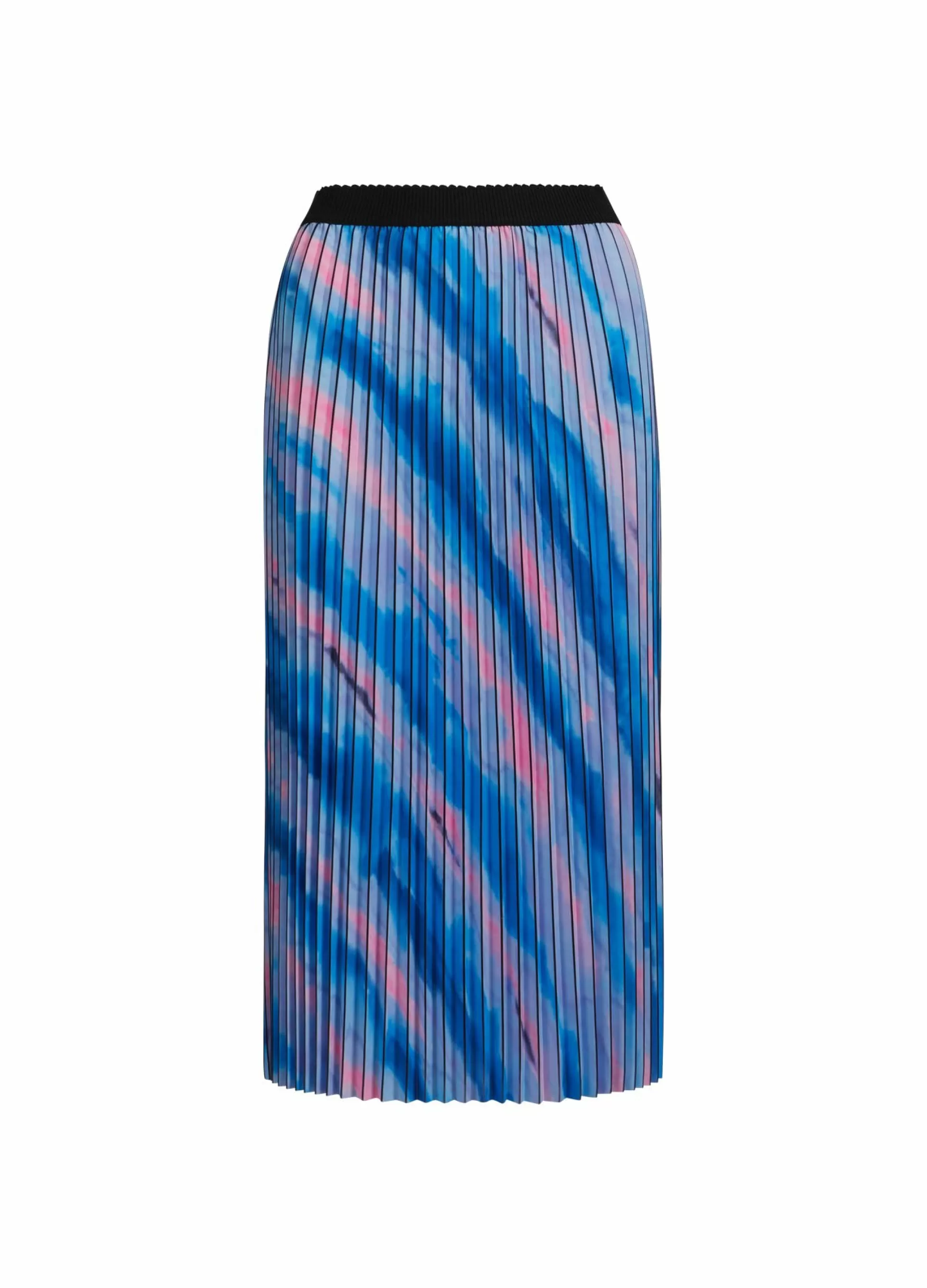 Coster Copenhagen Pleated Skirt W. Faded Stripe Print Faded Stripe Print Blue Discount