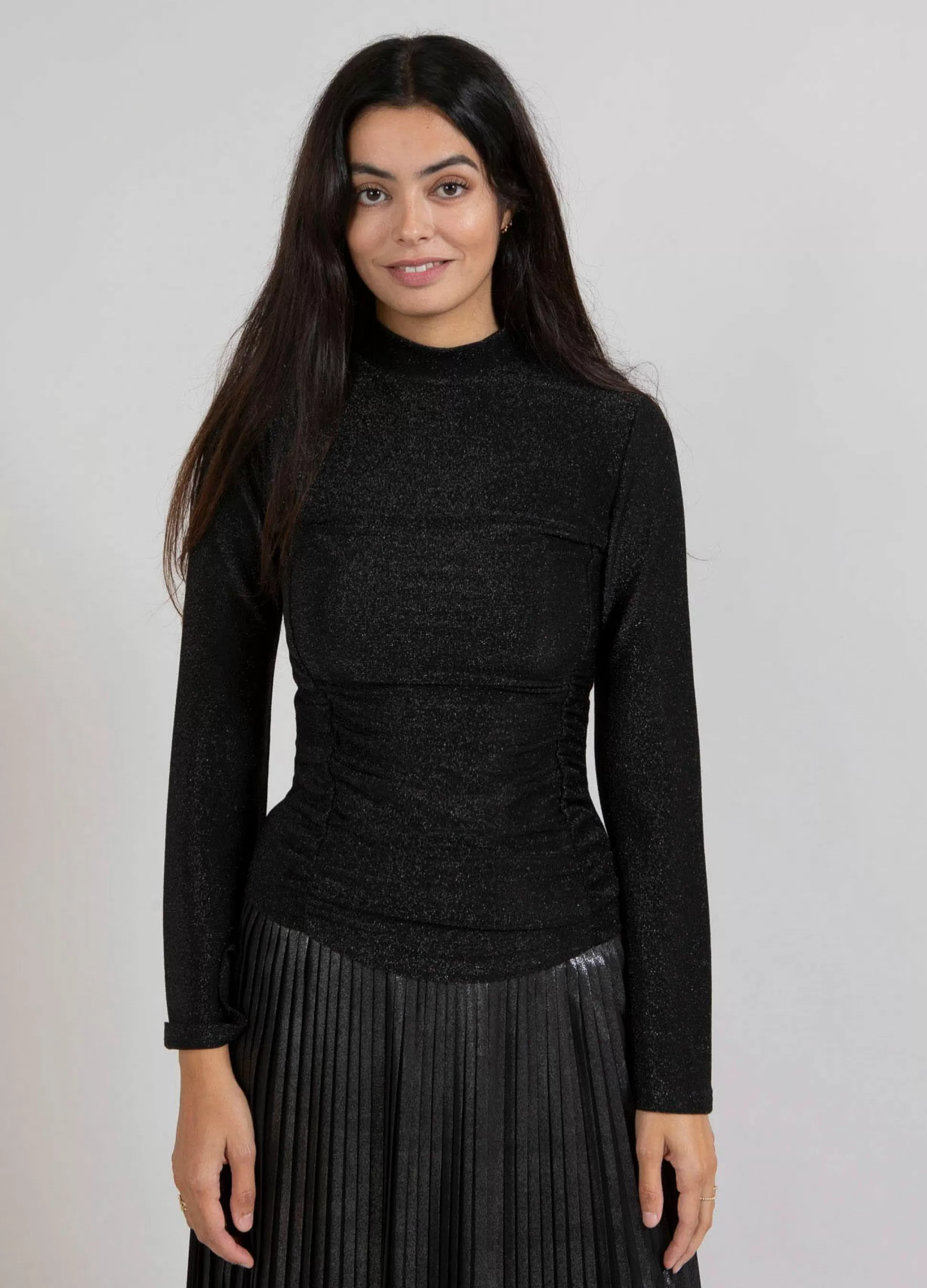 Coster Copenhagen Shimmer Blouse Metallic Black Online
