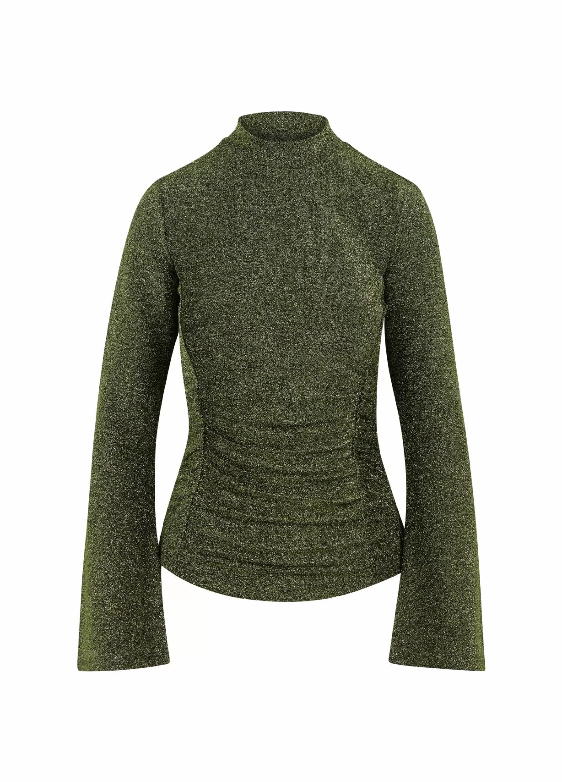 Coster Copenhagen Shimmer Blouse Metallic Green Discount