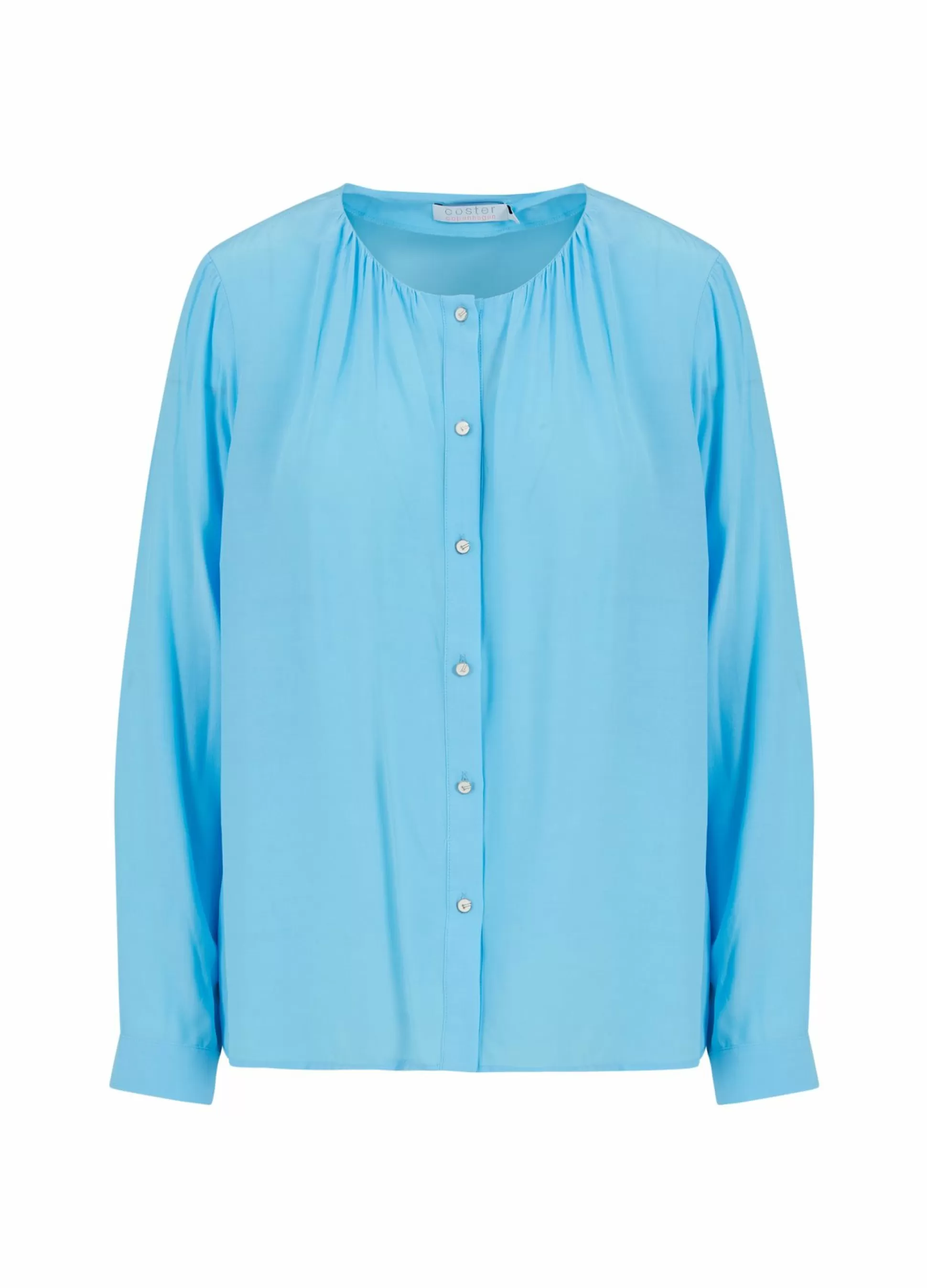 Coster Copenhagen Shirt With Gatherings Coastal Blue Best Sale