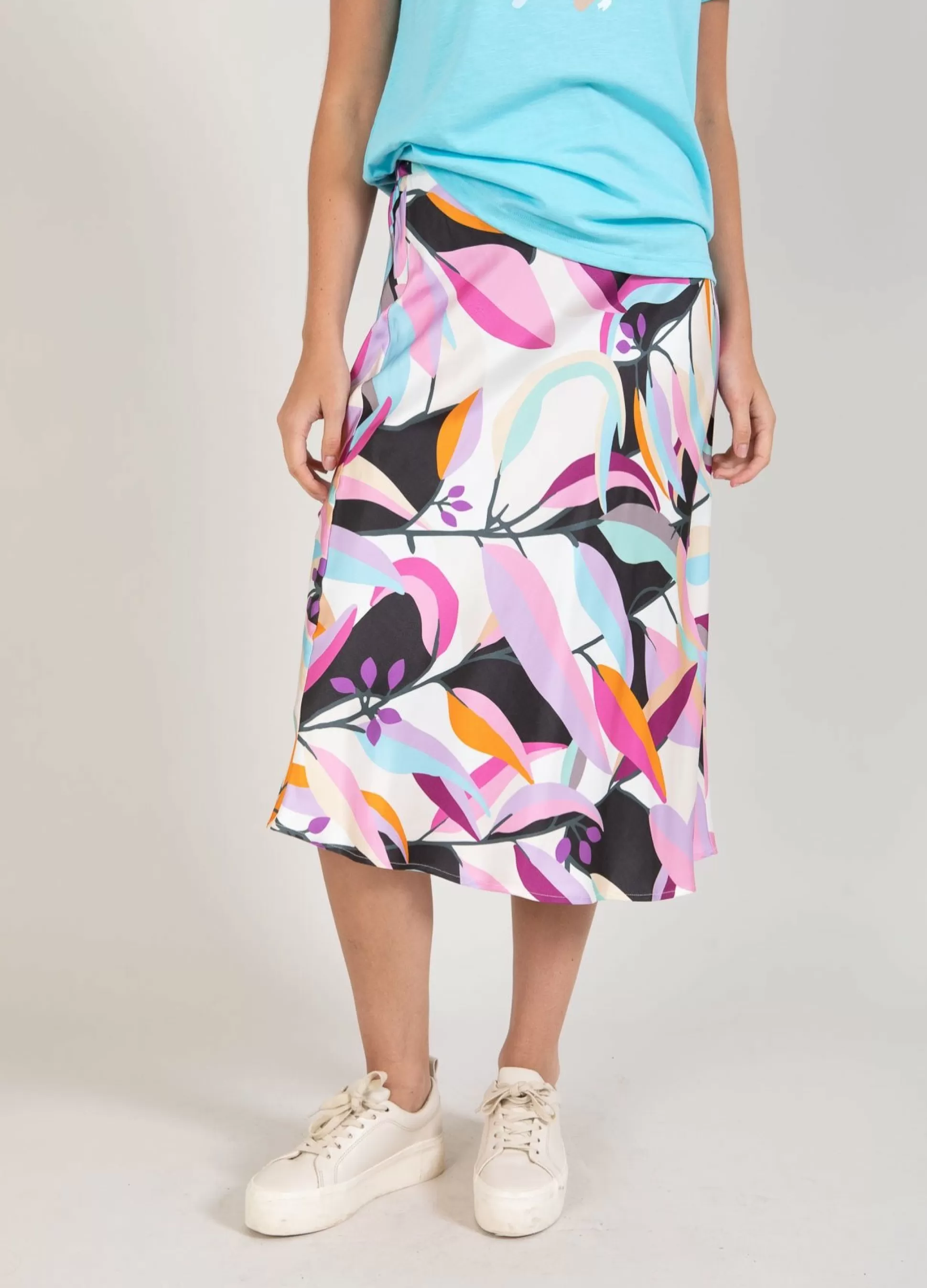Coster Copenhagen Skirt In Multi Leaf Print Hot