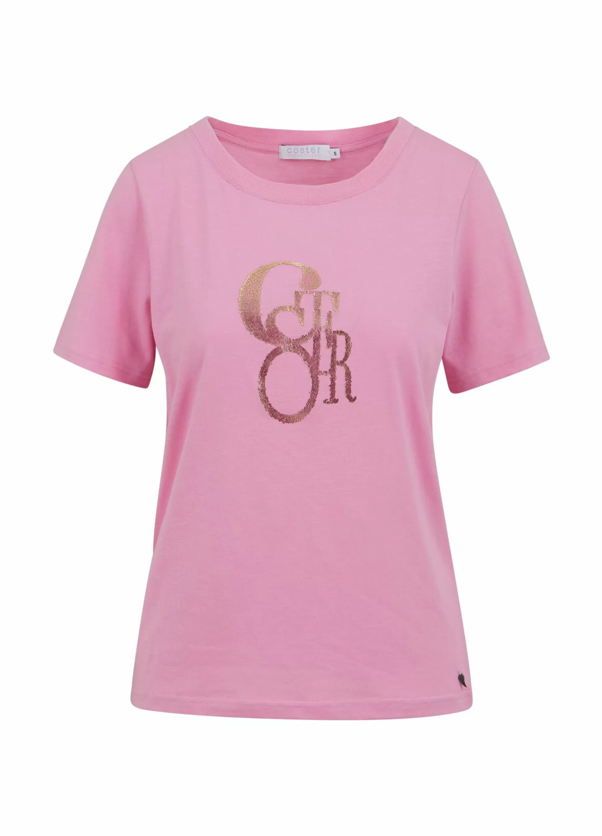 Coster Copenhagen Tee W. Coster Caviar Print Candy Pink Cheap