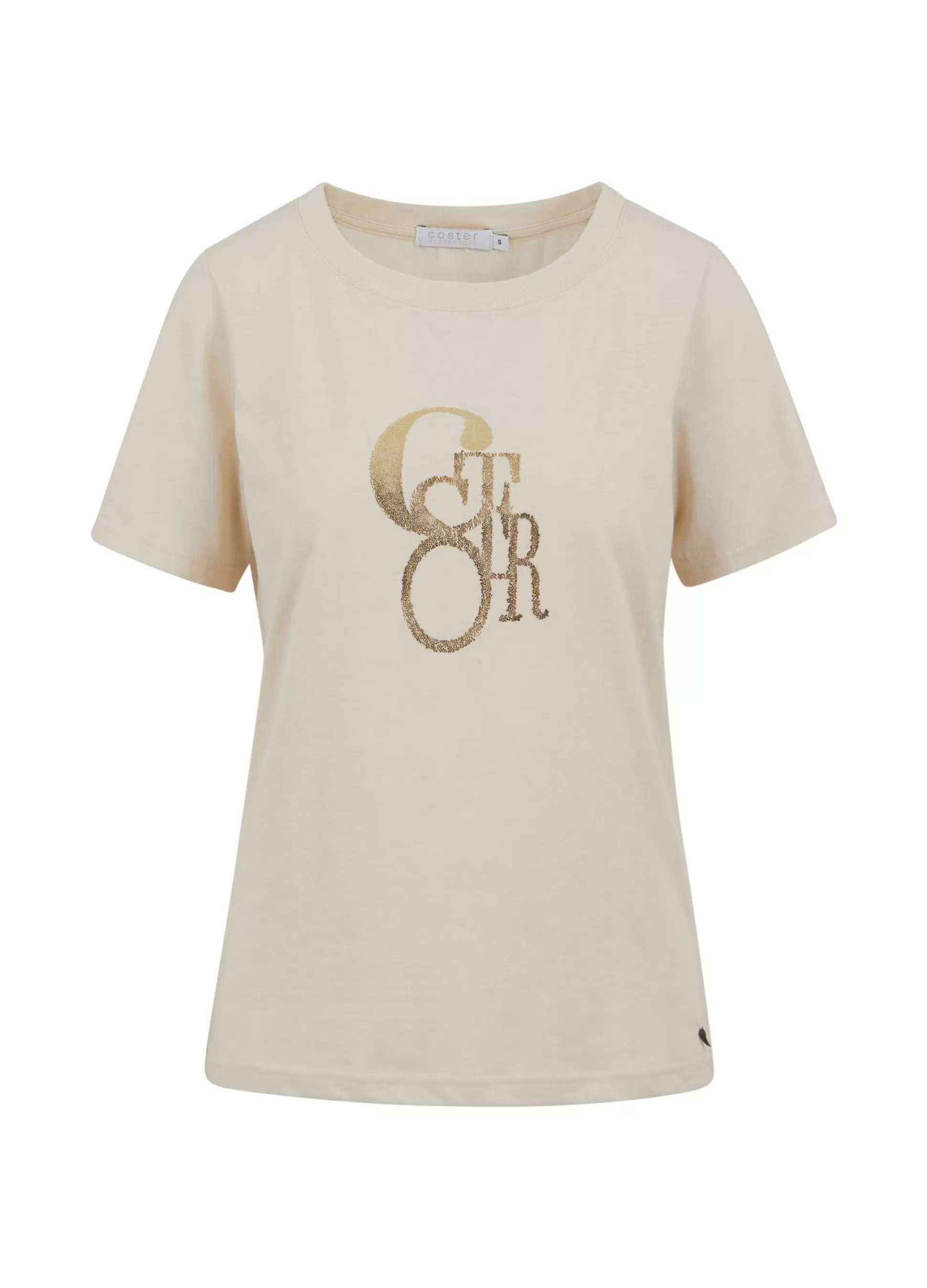 Coster Copenhagen Tee W. Coster Caviar Print Cream Hot