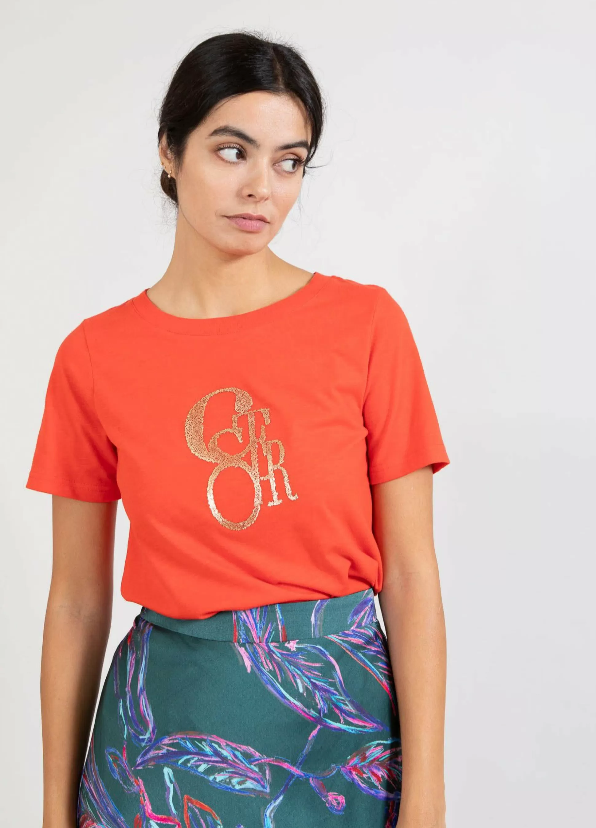 Coster Copenhagen Tee W. Coster Caviar Print Lipstick Red Best