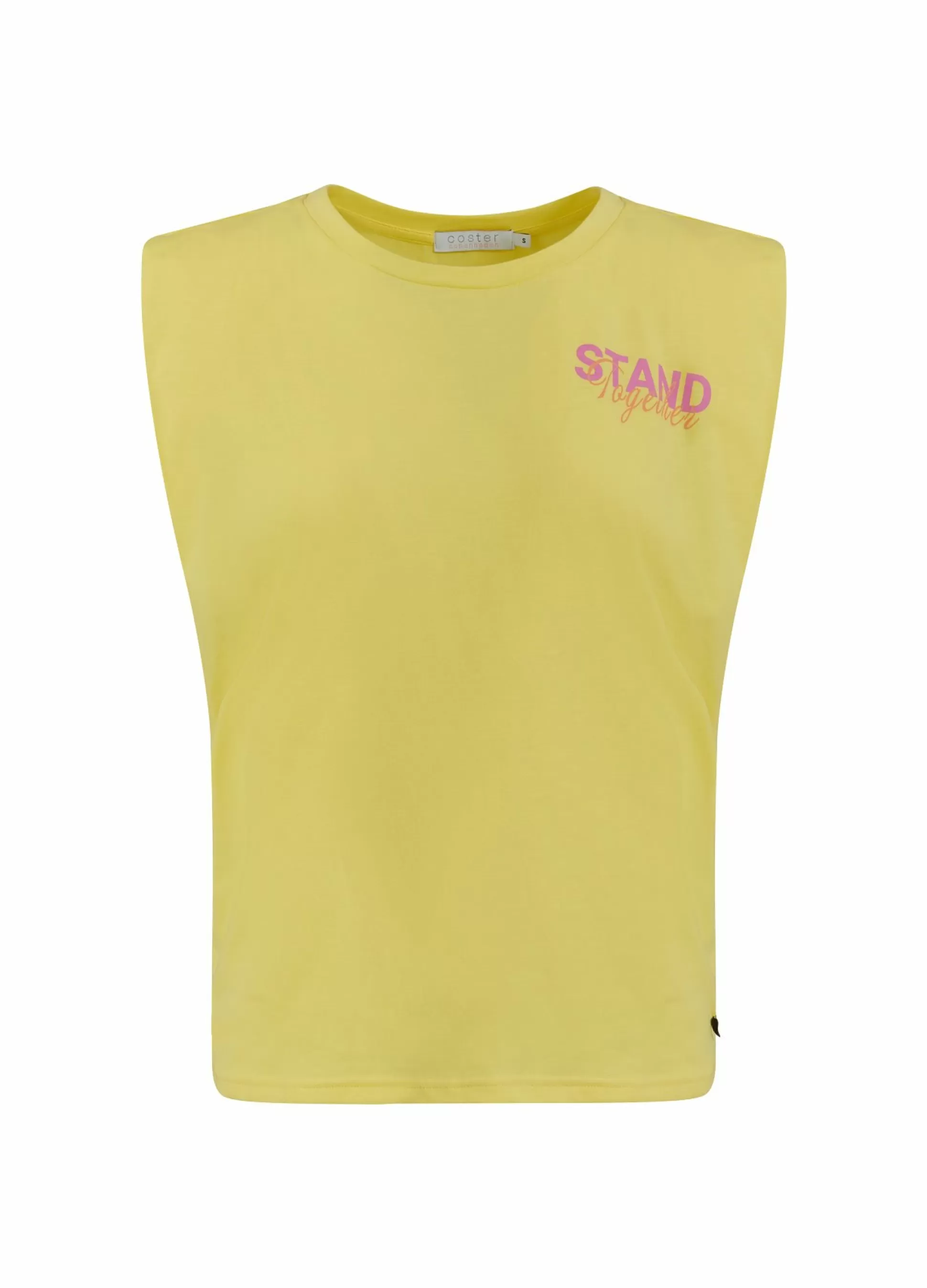 Coster Copenhagen T-Shirt W. Together Print Warm Lemon Cheap