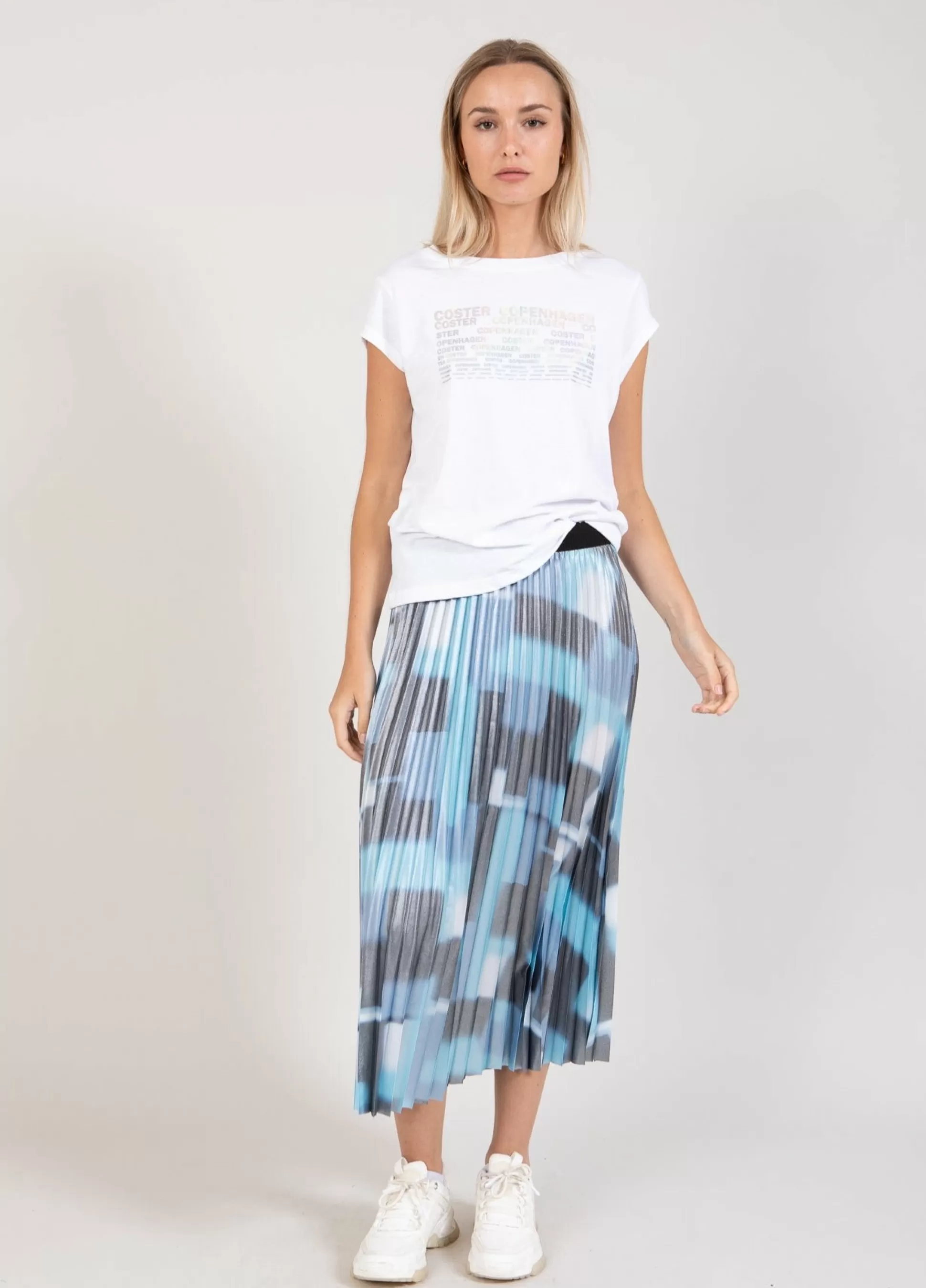 Coster Copenhagen T-Shirt With Coster Print White Clearance