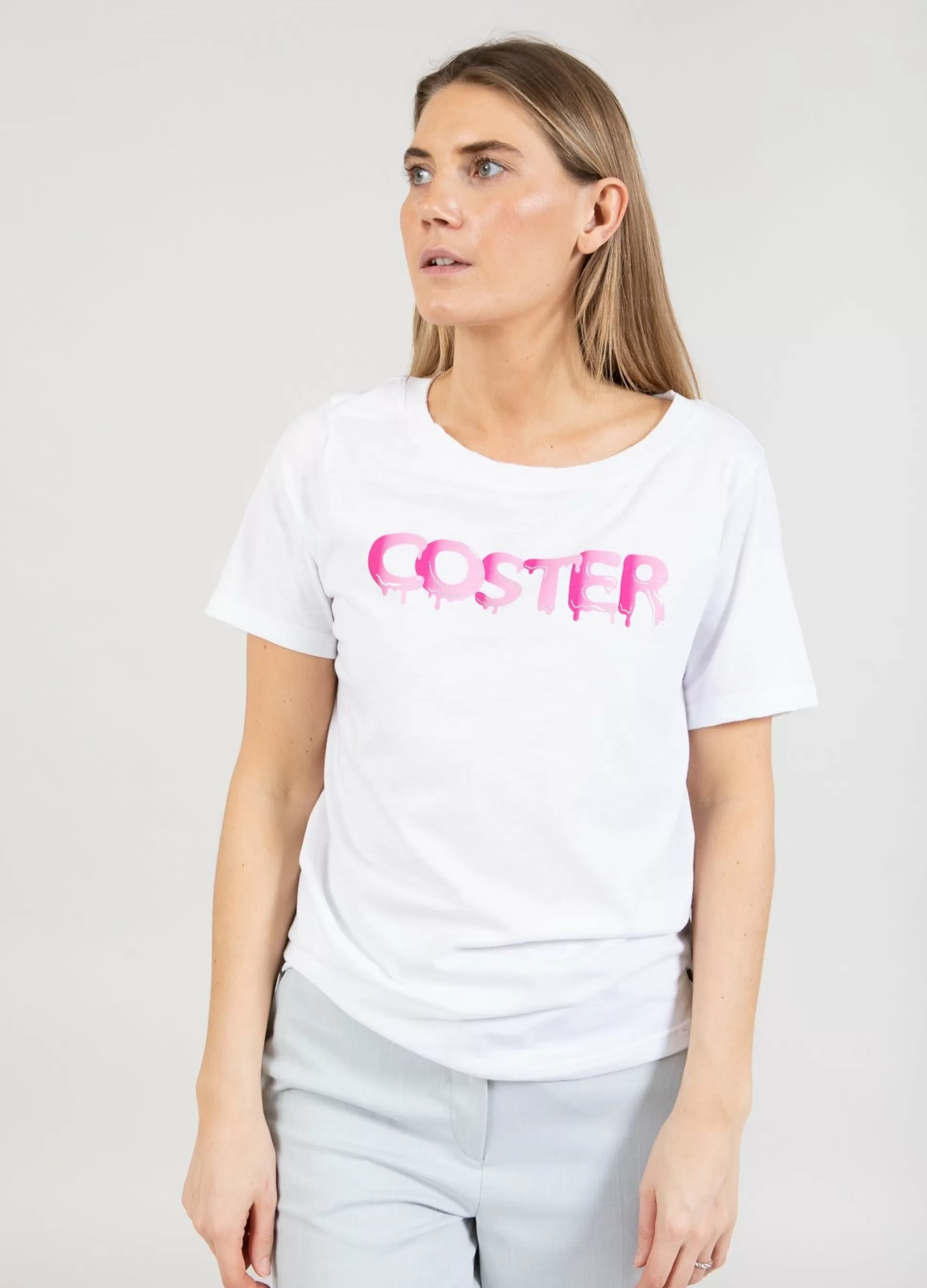 Coster Copenhagen T-Shirt With Grafitti Logo White Outlet