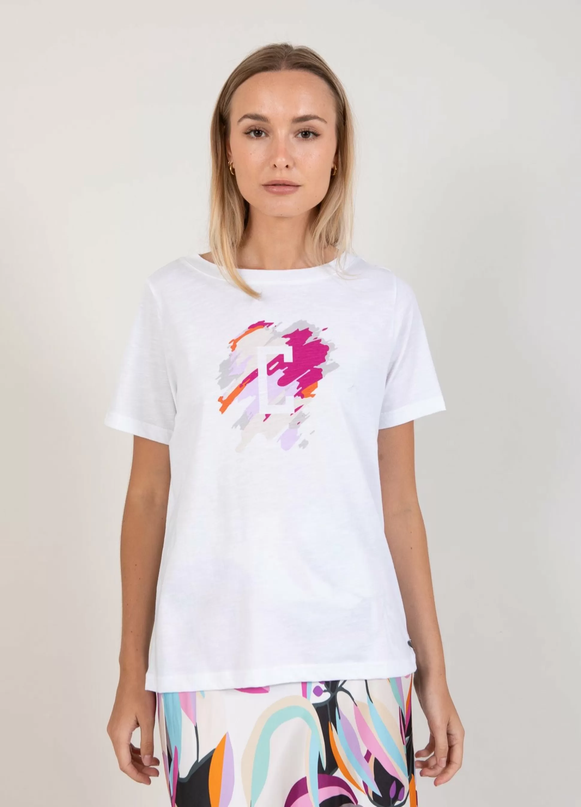 Coster Copenhagen T-Shirt With Paint Mix White Clearance