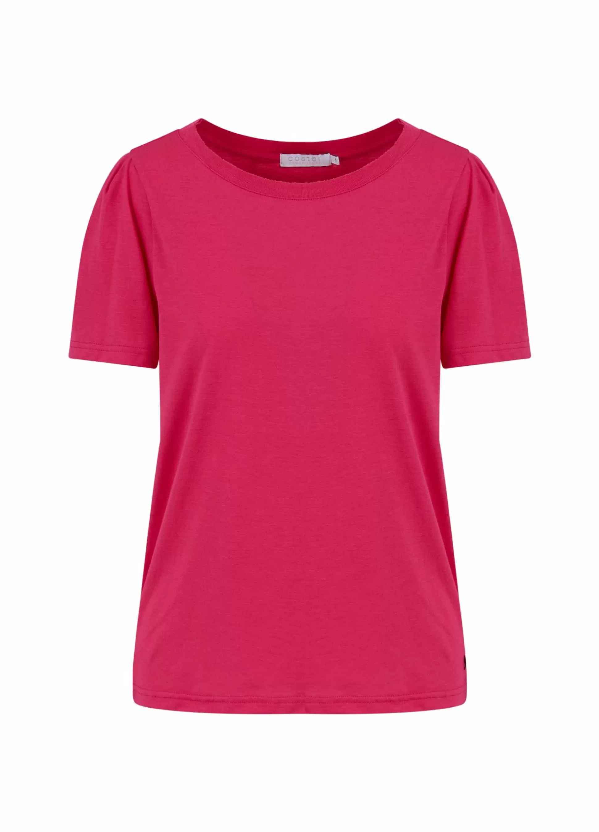 Coster Copenhagen T-Shirt With Pleats Bright Sunrise Fashion