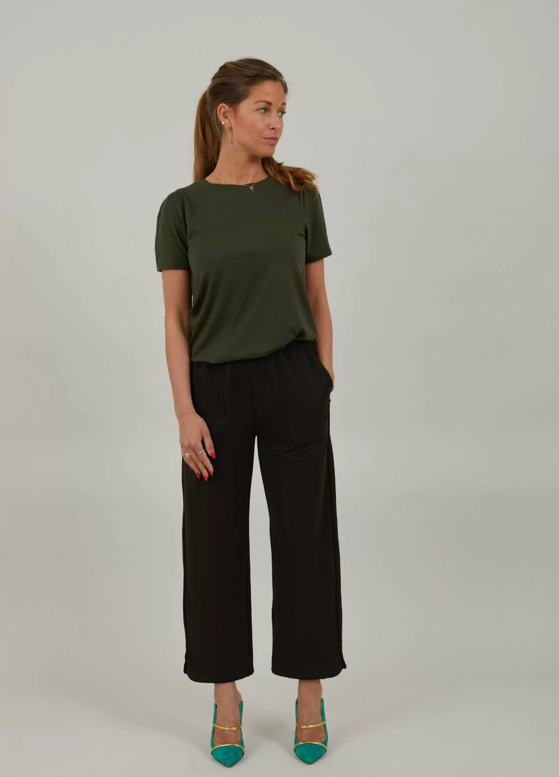 Coster Copenhagen T-Shirt With Pleats Fall Leaves Shop