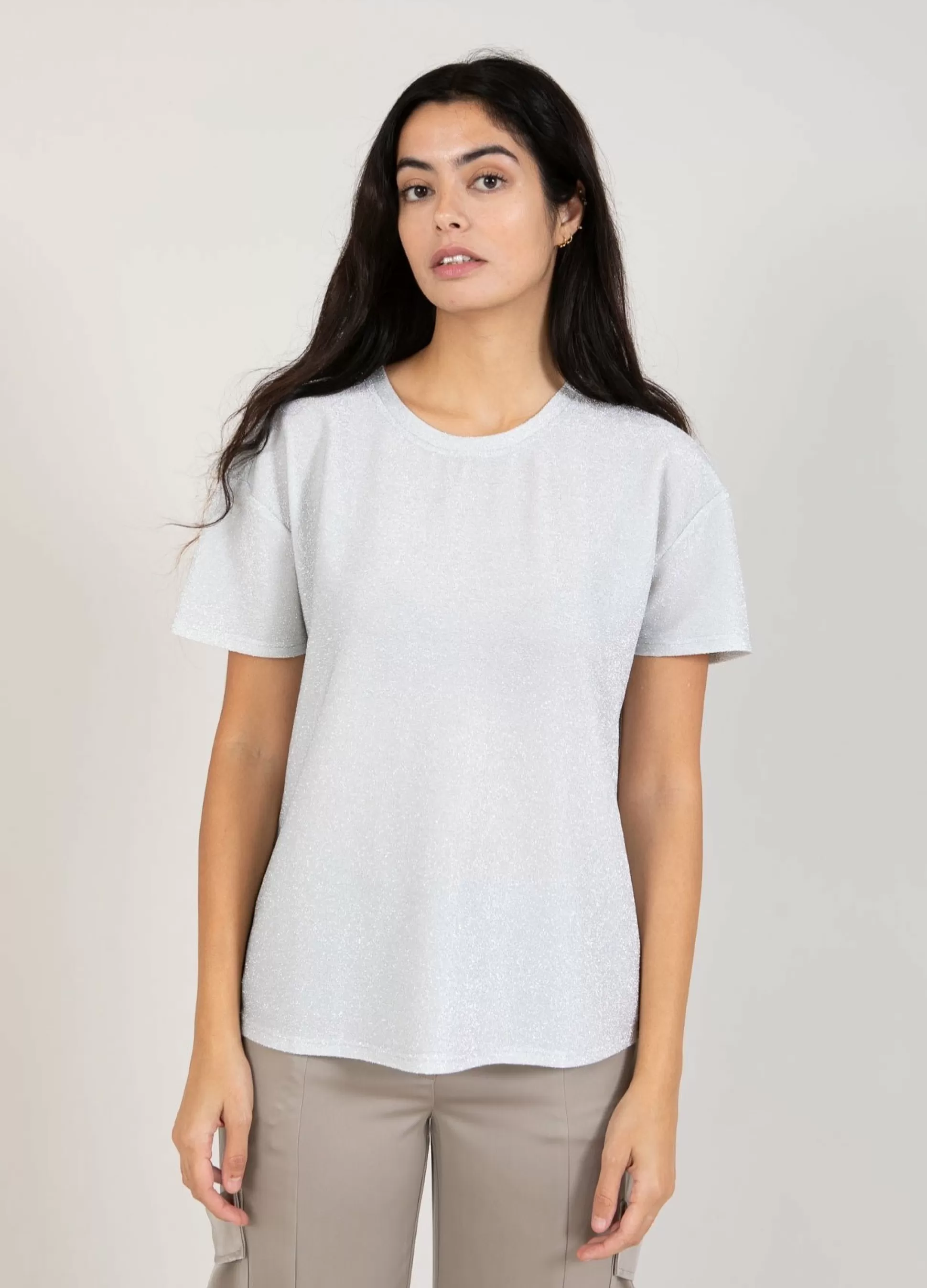 Coster Copenhagen T-Shirt With Shimmer Flash Sale