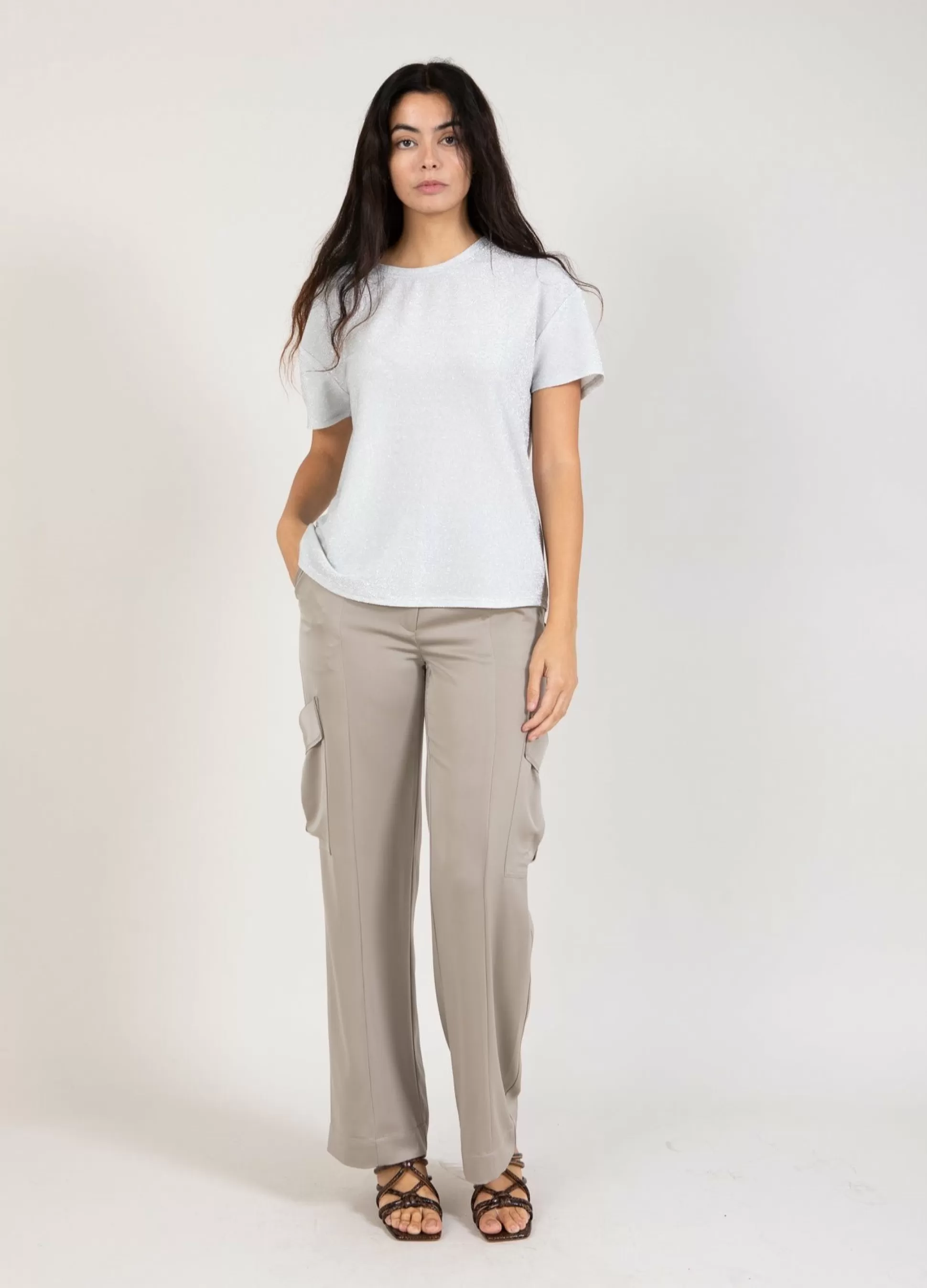 Coster Copenhagen T-Shirt With Shimmer Flash Sale