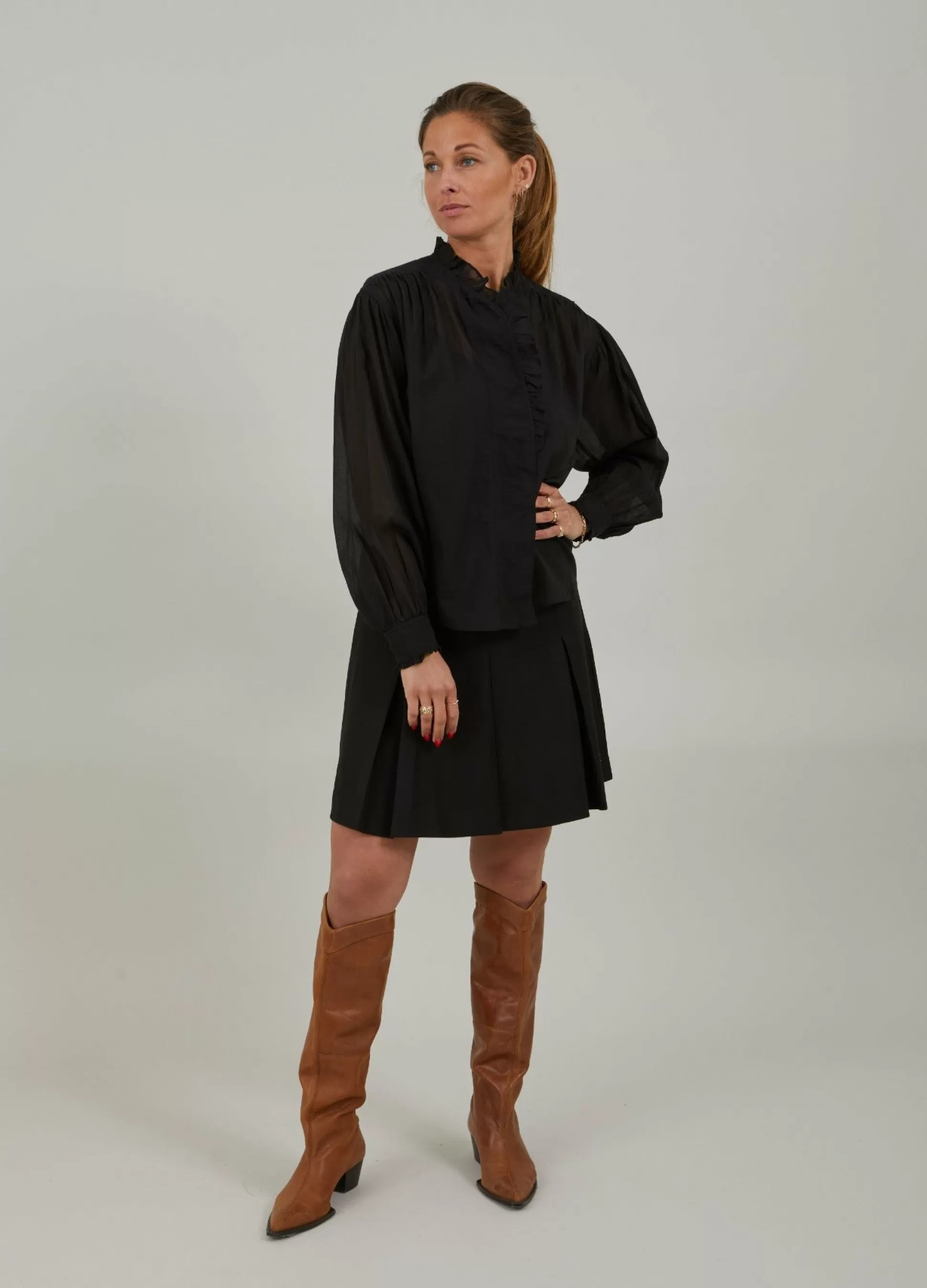 Coster Copenhagen Wide Fit Shirt With Ruffels Cheap